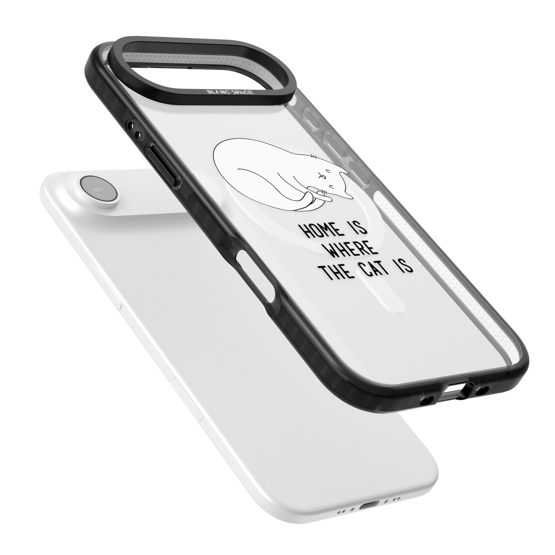 Home Is Where The Cat Is iPhone 17 Air Impact Pro Black Phone Case Colours