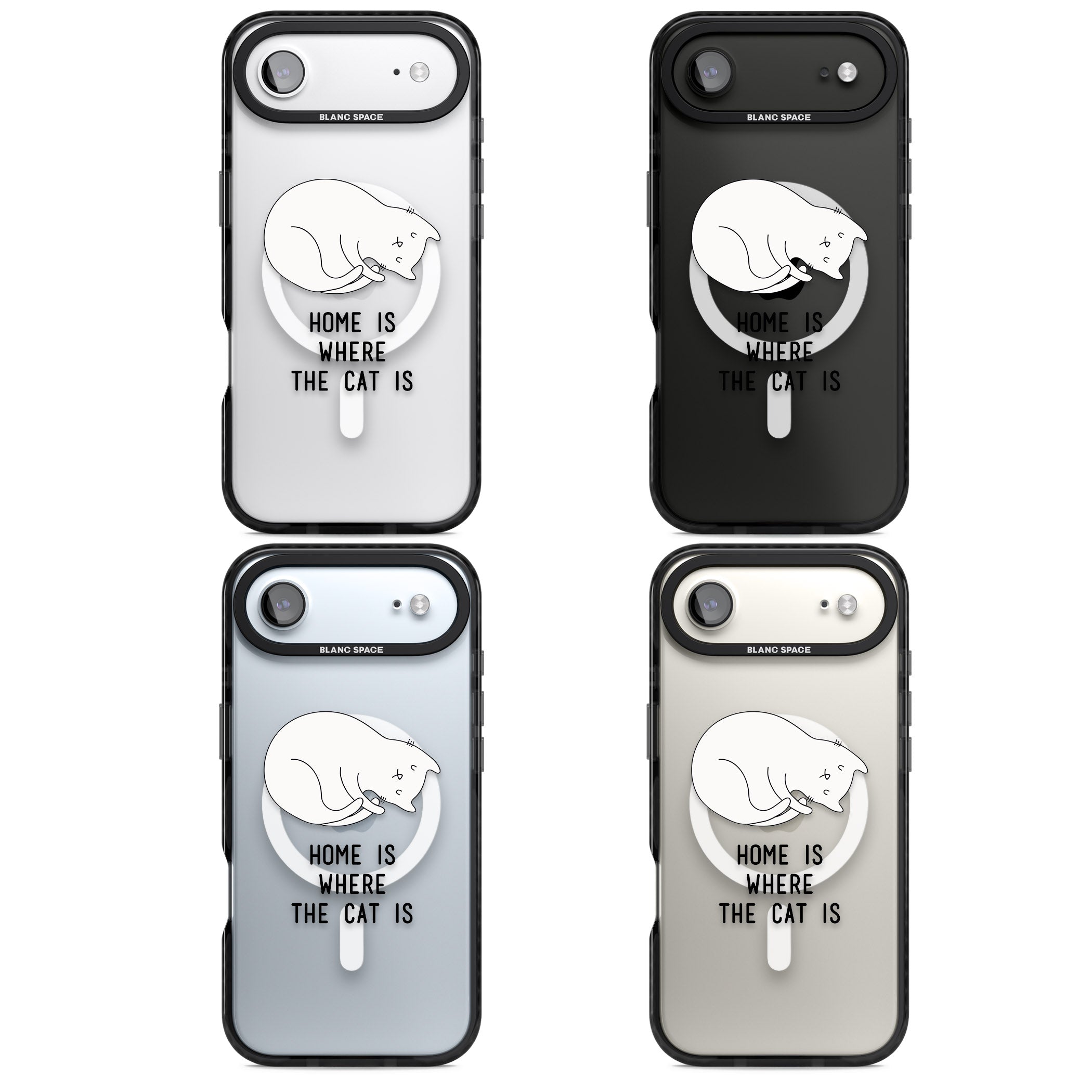 Home Is Where The Cat Is iPhone 17 Air Impact Pro Black Phone Case APT Impact Protection