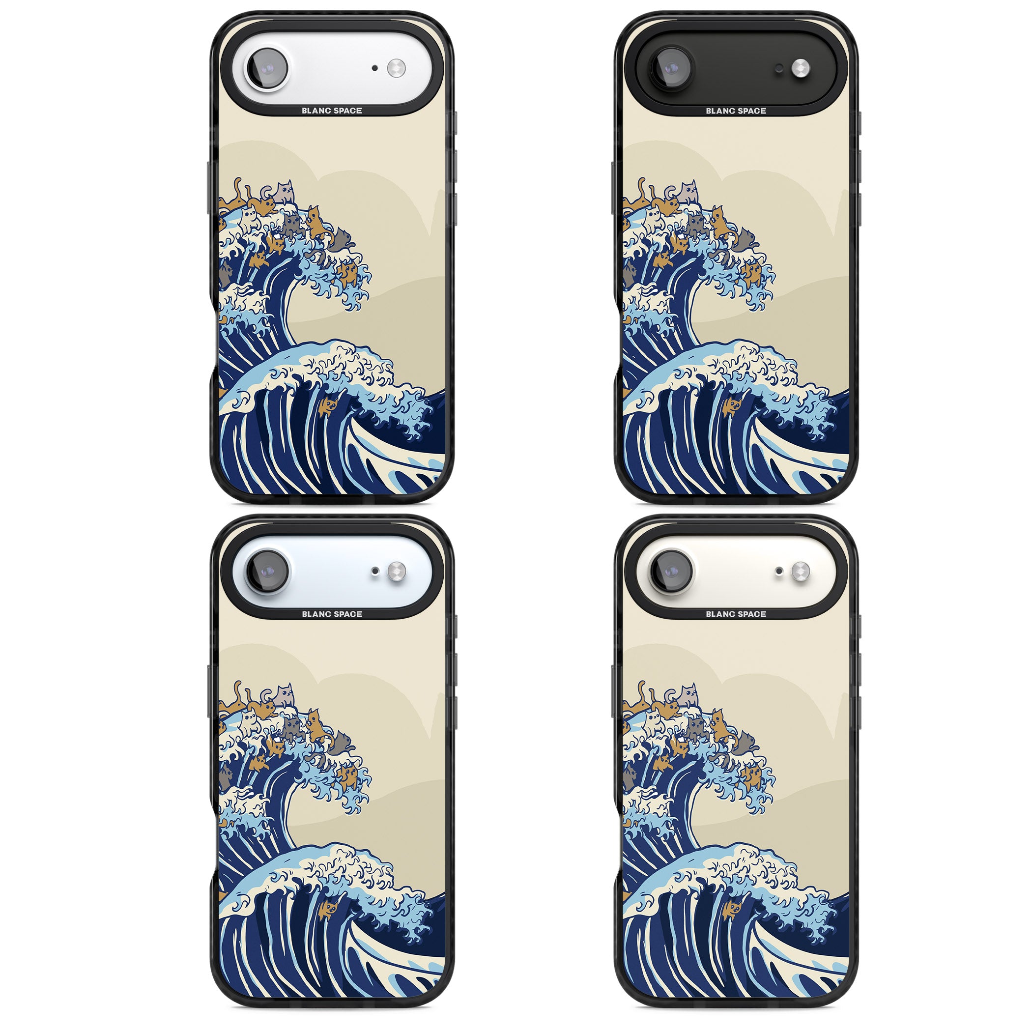 The Great Cat Wave iPhone 17 Air Impact Pro Black Phone Case APT Impact Protection