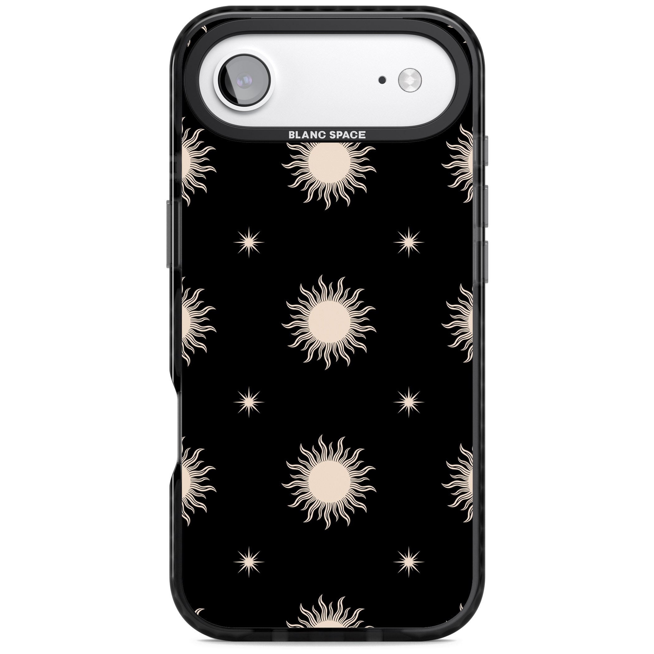 Celestial Patterns Classic Suns (Black) iPhone 17 Air Impact Pro Black Phone Case