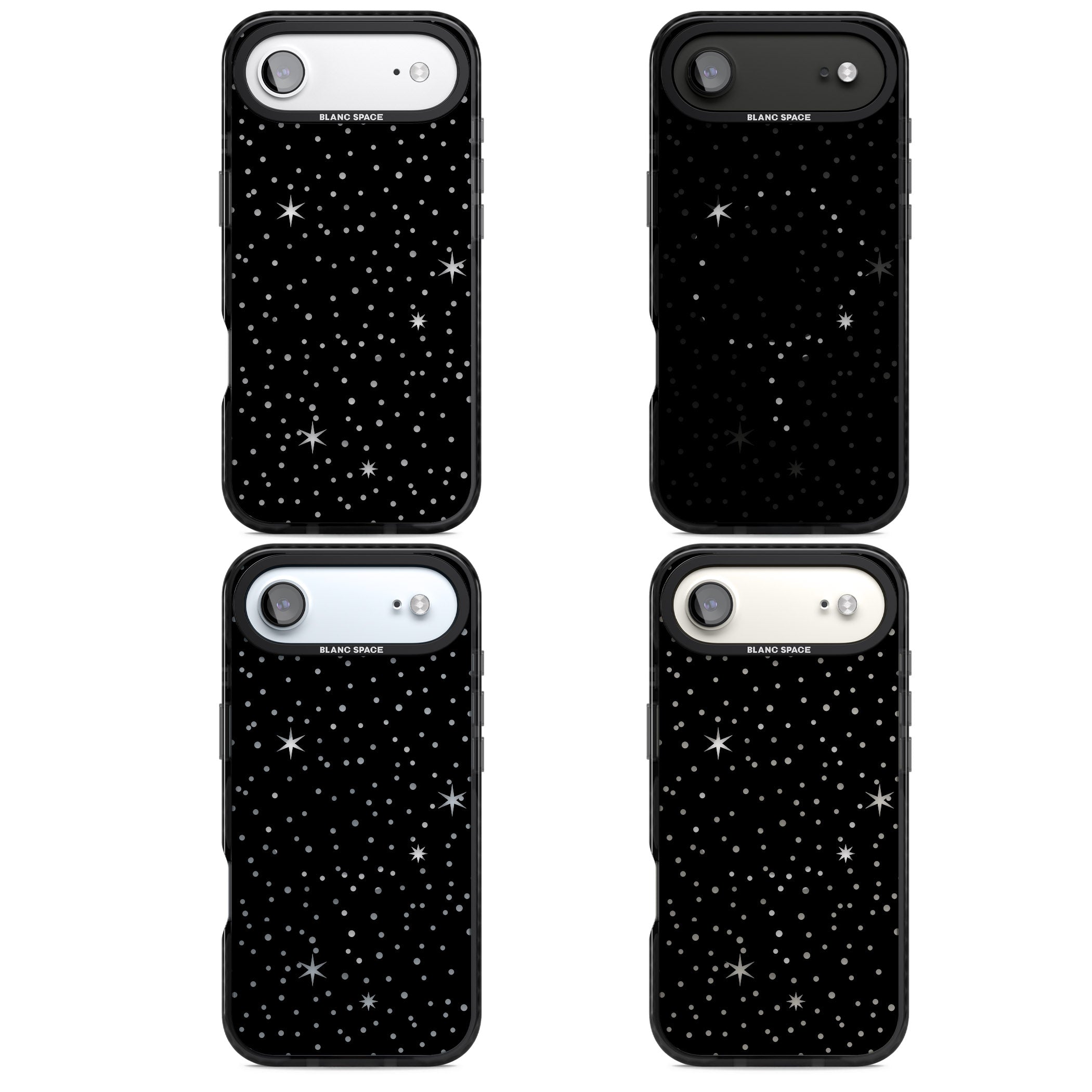 Celestial Cut Out Stars iPhone 17 Air Impact Pro Black Phone Case APT Impact Protection