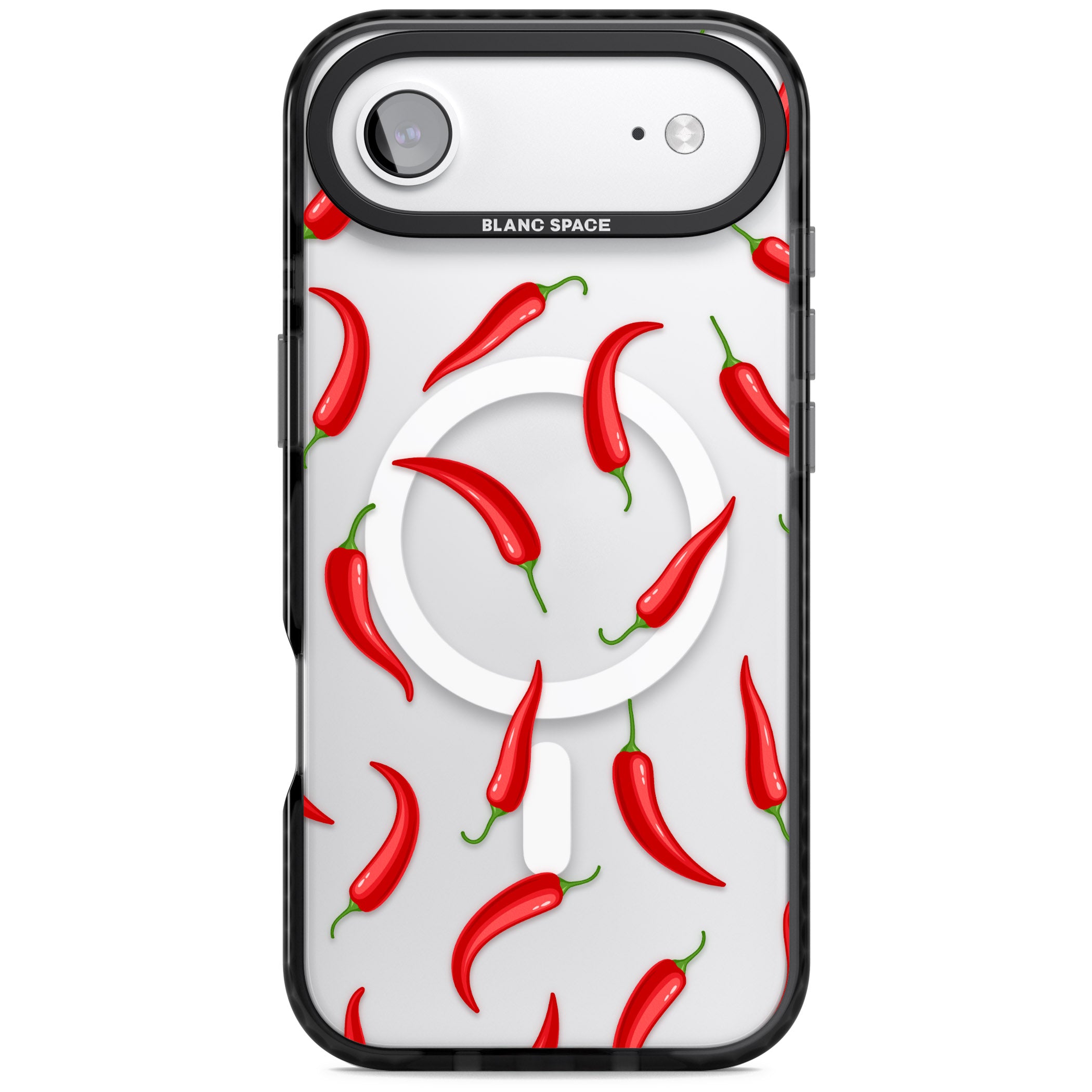 Chilli Pattern iPhone 17 Air Impact Pro Black Phone Case