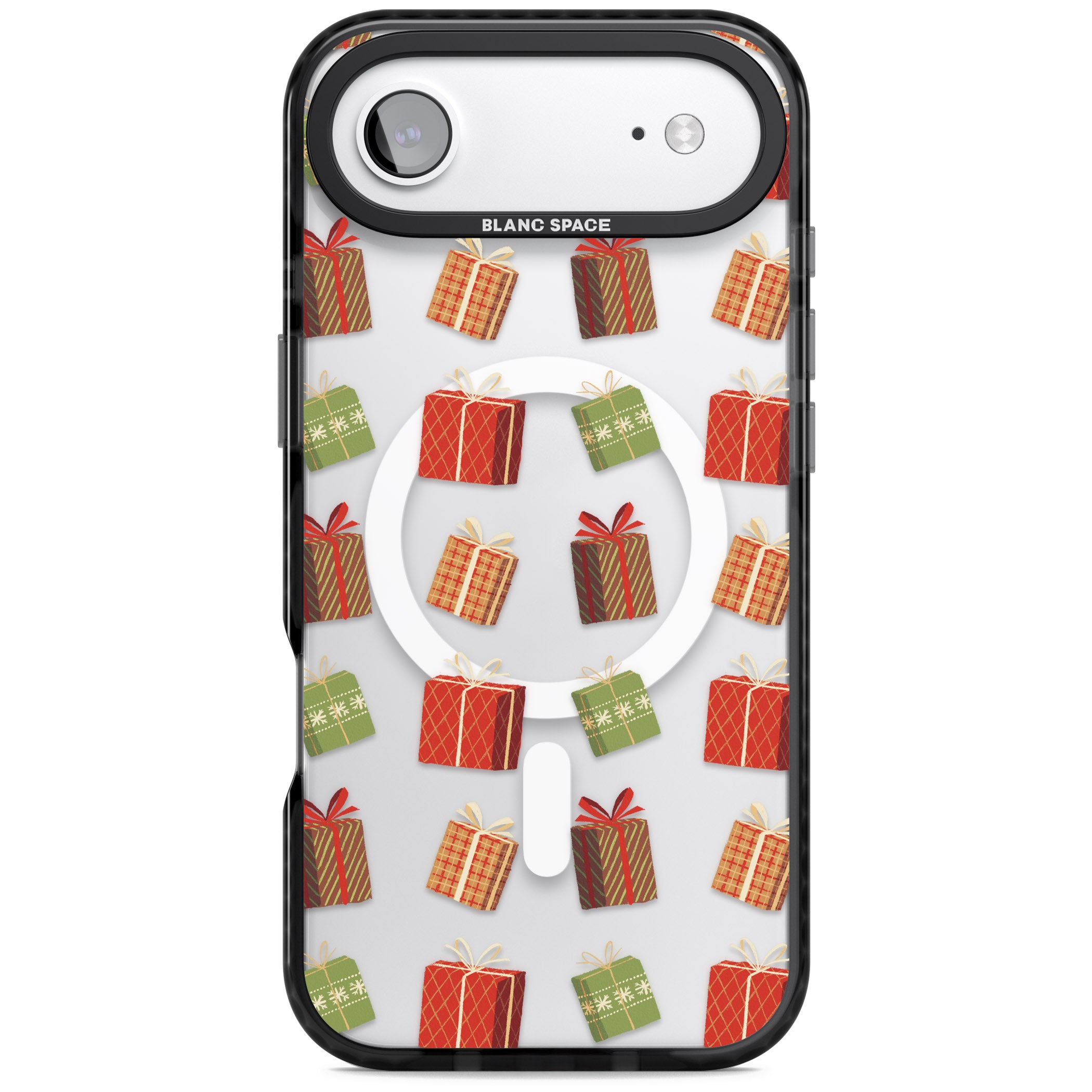 Christmas Presents Pattern iPhone 17 Air Impact Pro Black Phone Case