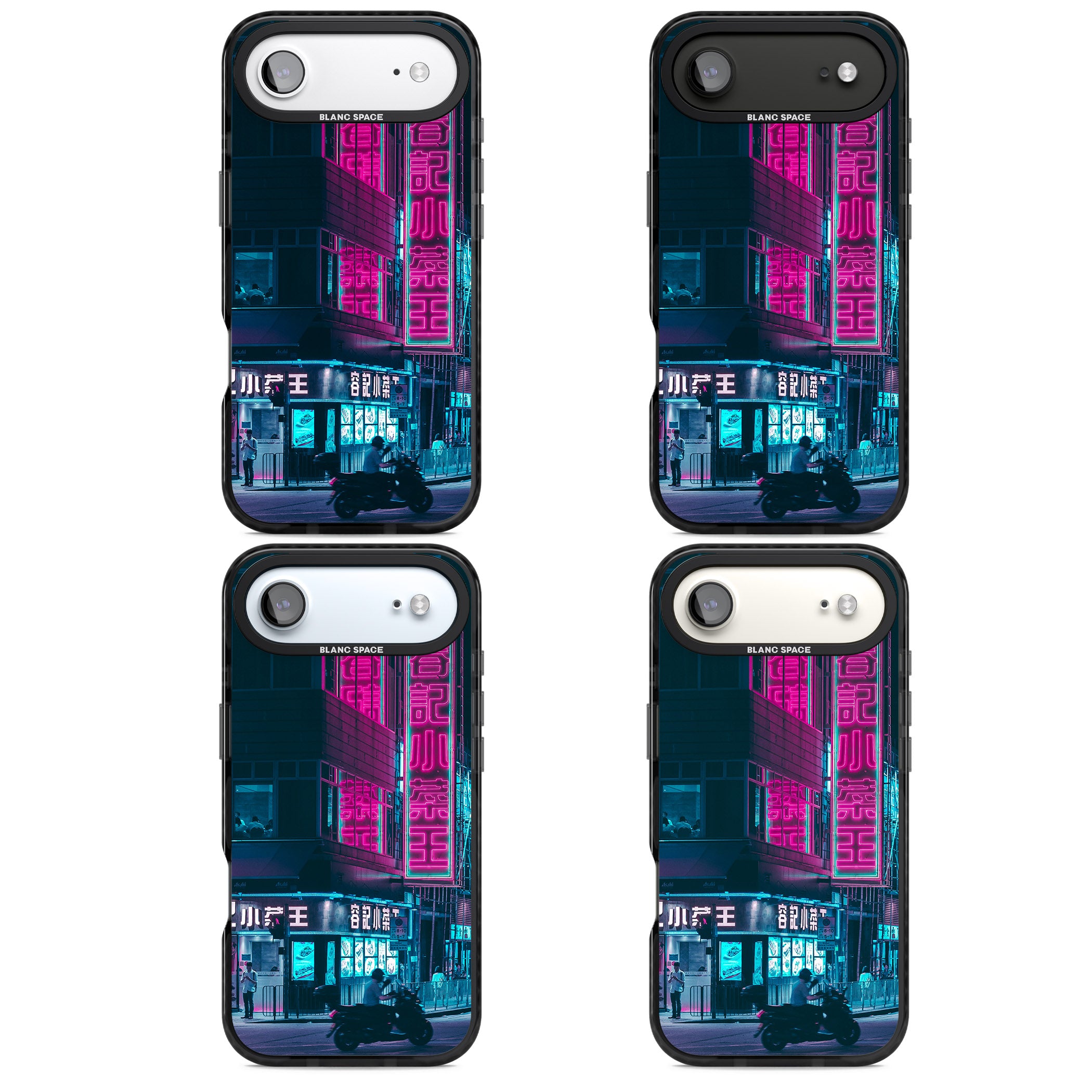 Neon City Ride iPhone 17 Air Impact Pro Black Phone Case APT Impact Protection