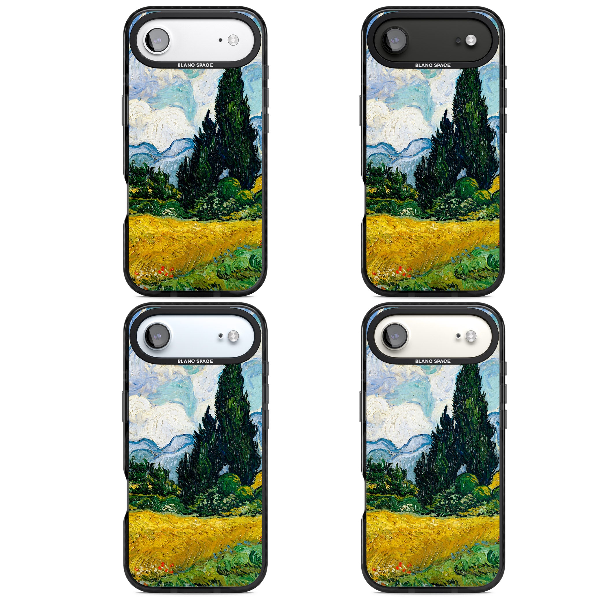 Wheat Field With Cypresses By Vincent Van Gogh iPhone 17 Air Impact Pro Black Phone Case APT Impact Protection
