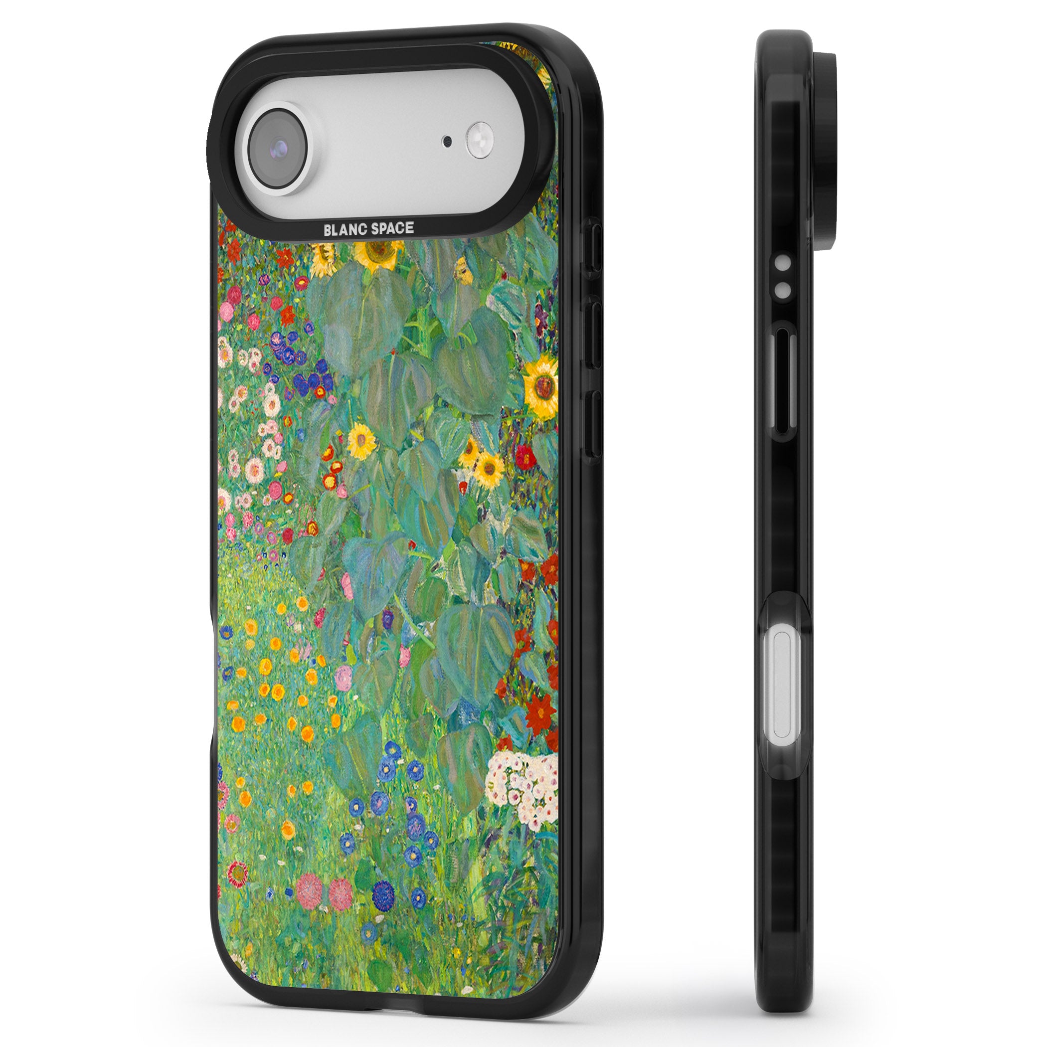 Farm Garden With Sunflowers iPhone 17 Air Impact Pro Black Phone Case Side Profile