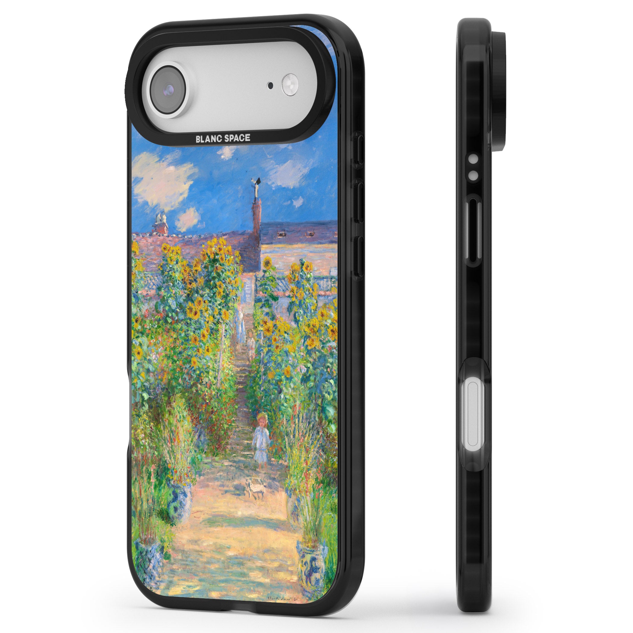 Garden at Vetheuil iPhone 17 Air Impact Pro Black Phone Case Side Profile