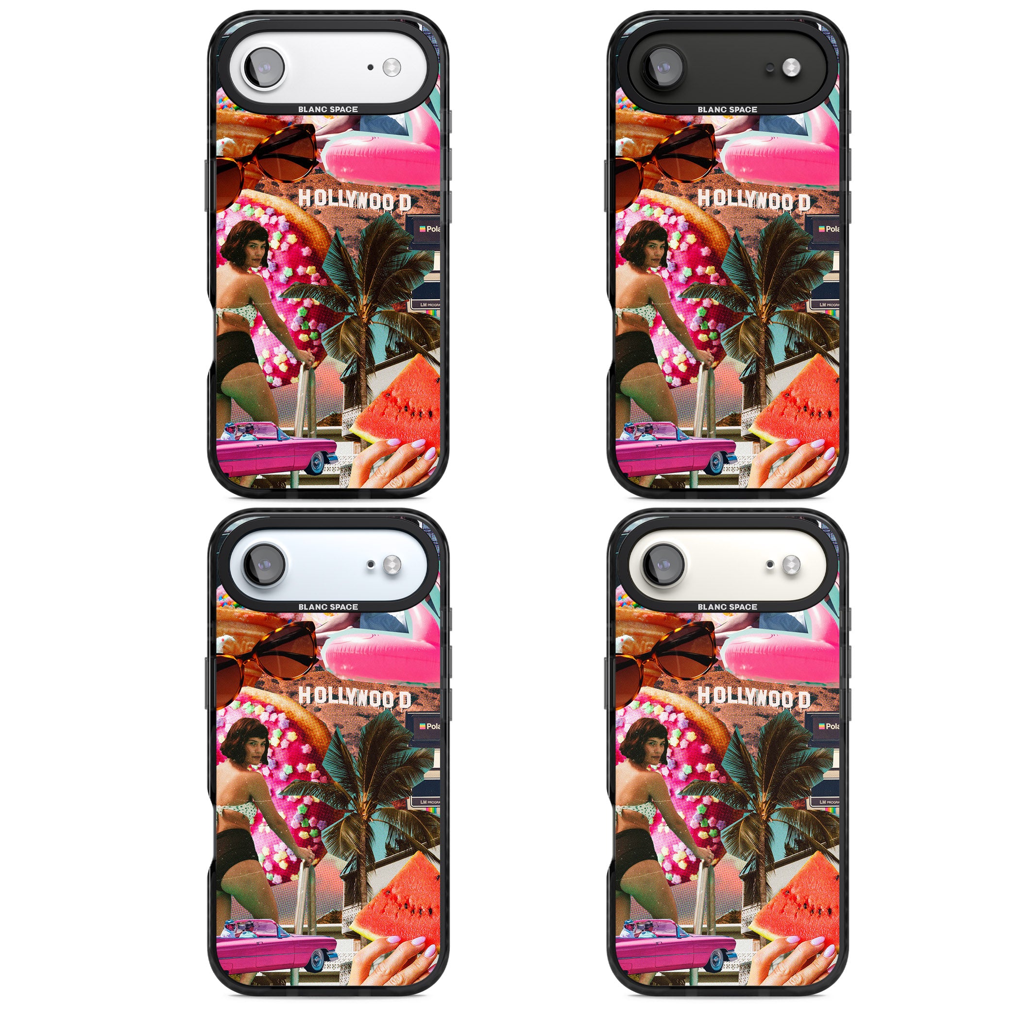 Hollywood Retro Collage iPhone 17 Air Impact Pro Black Phone Case APT Impact Protection