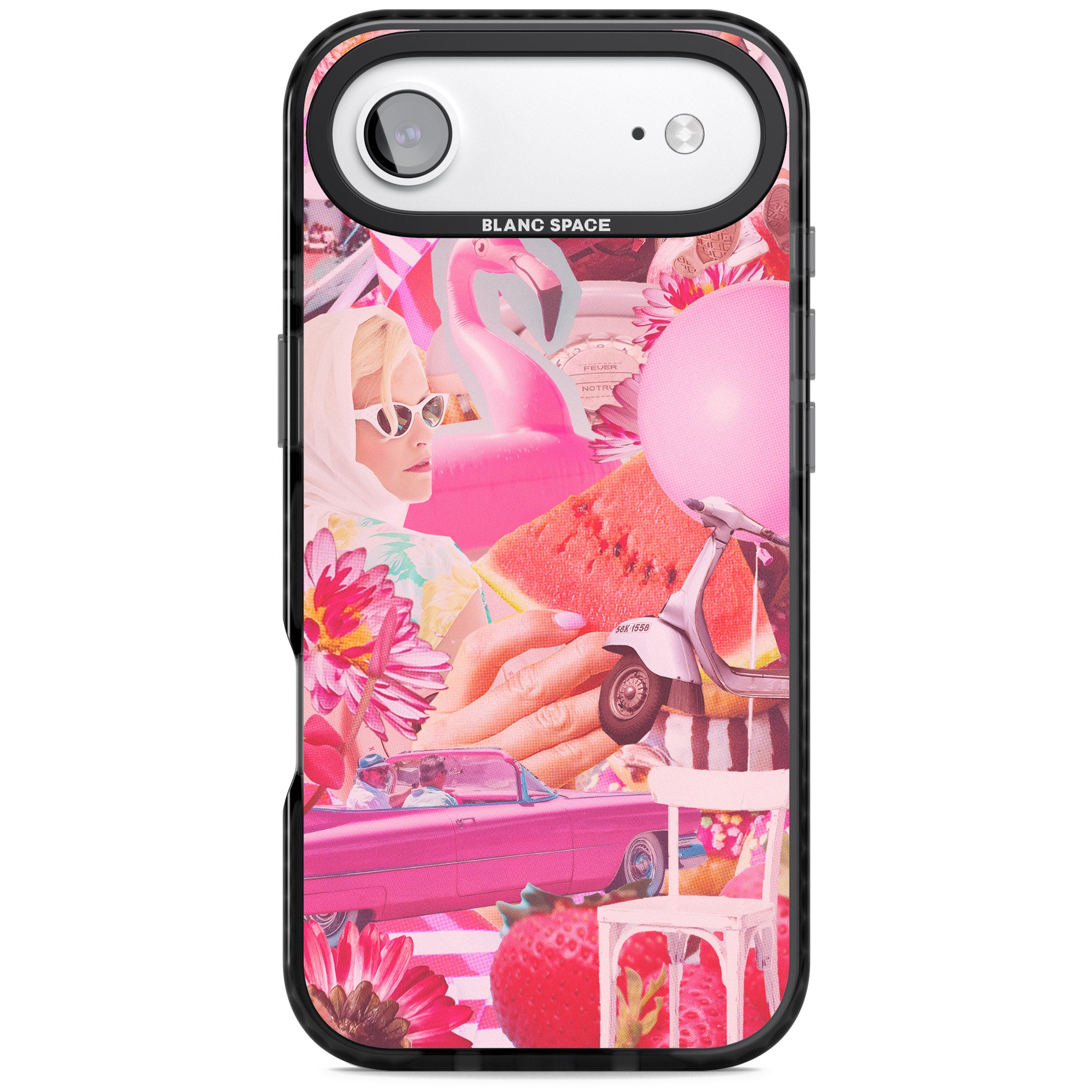 Retro Pink Glamour iPhone 17 Air Impact Pro Black Phone Case