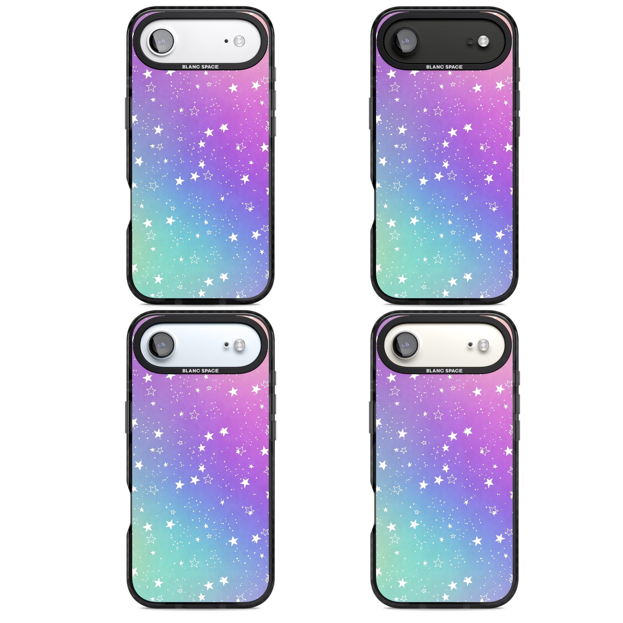 Pastel Starry Sky iPhone 17 Air Impact Pro Black Phone Case APT Impact Protection