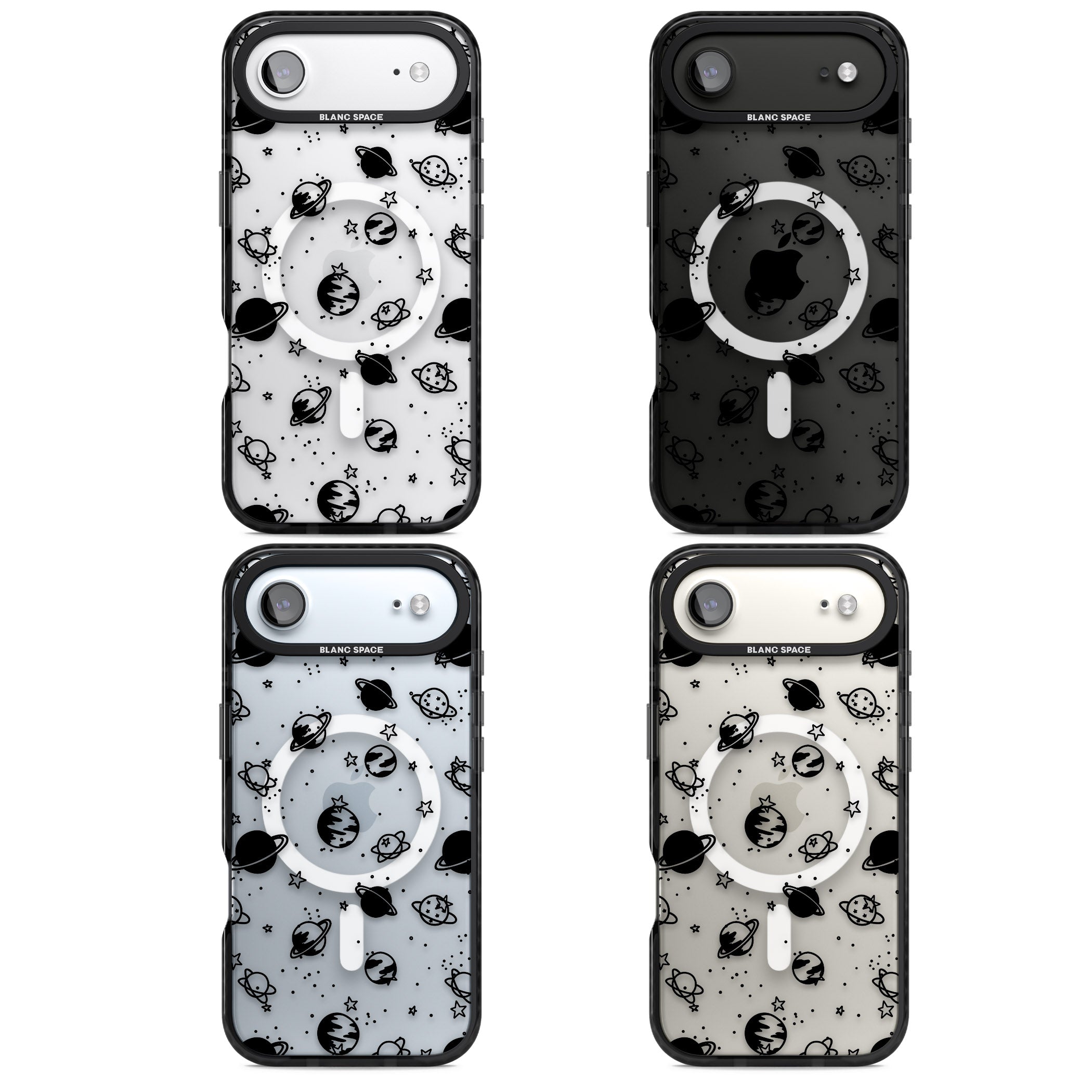 Black Planets iPhone 17 Air Impact Pro Black Phone Case APT Impact Protection