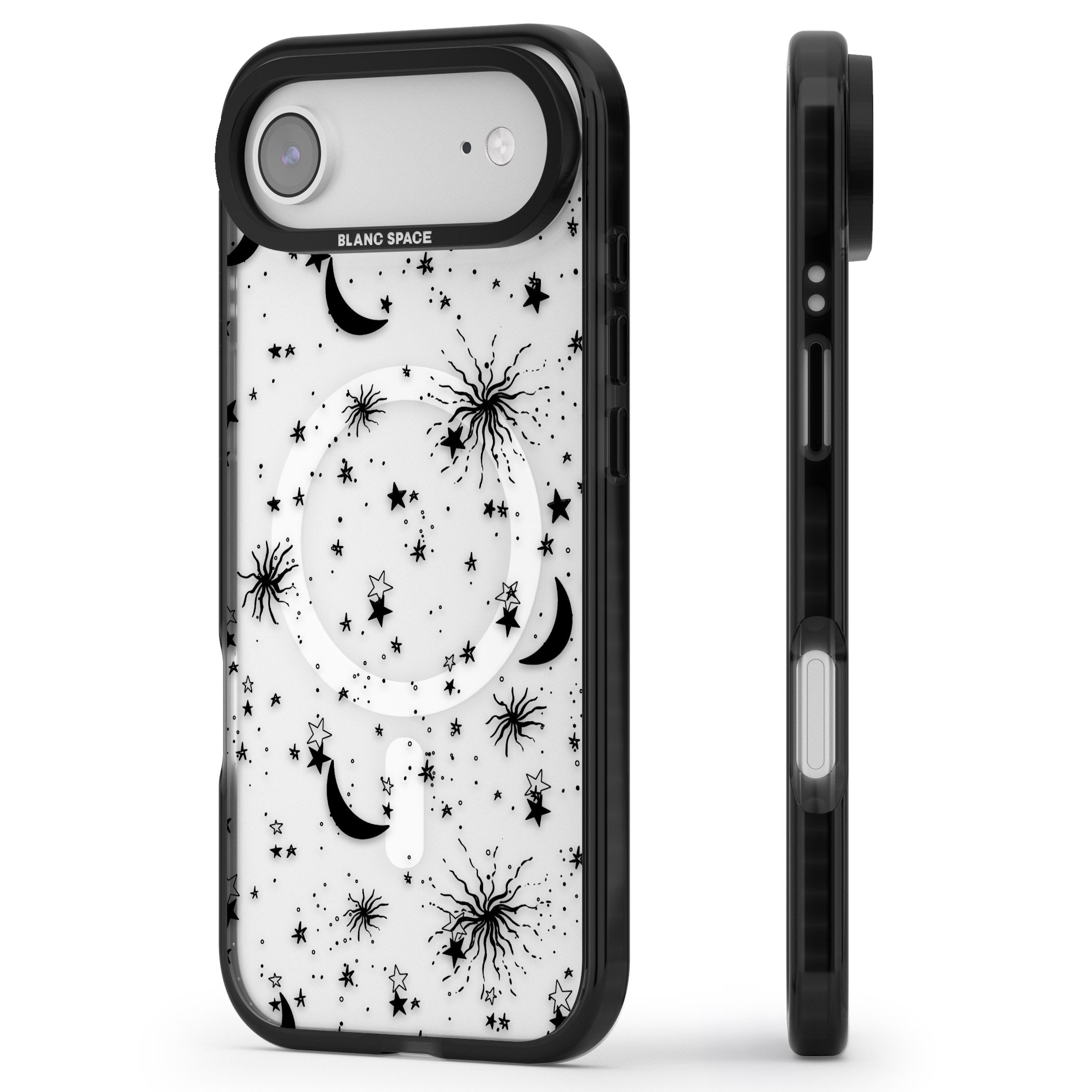 Celestial Night iPhone 17 Air Impact Pro Black Phone Case Side Profile