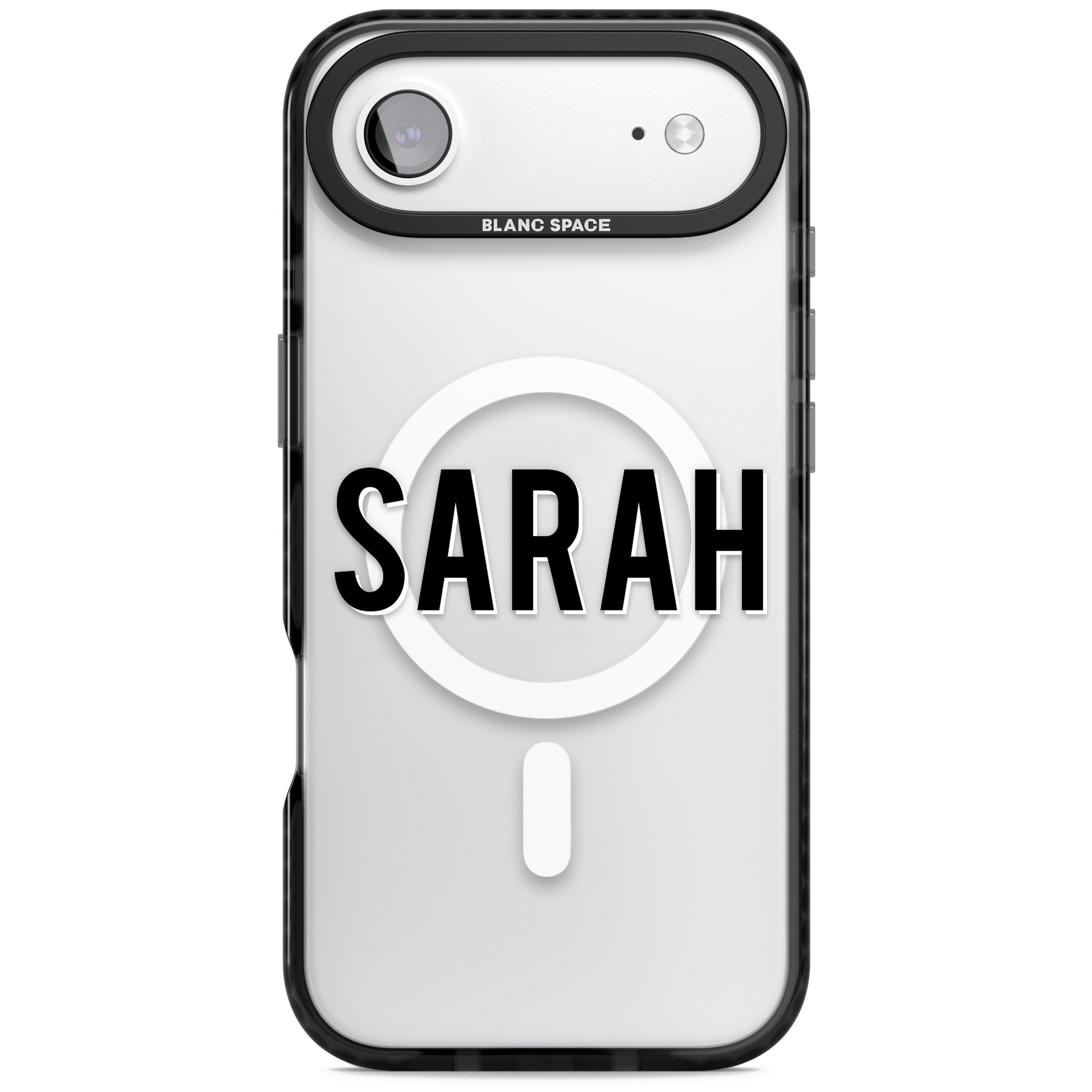 Personalised Clear Name iPhone 17 Air Impact Pro Black Phone Case