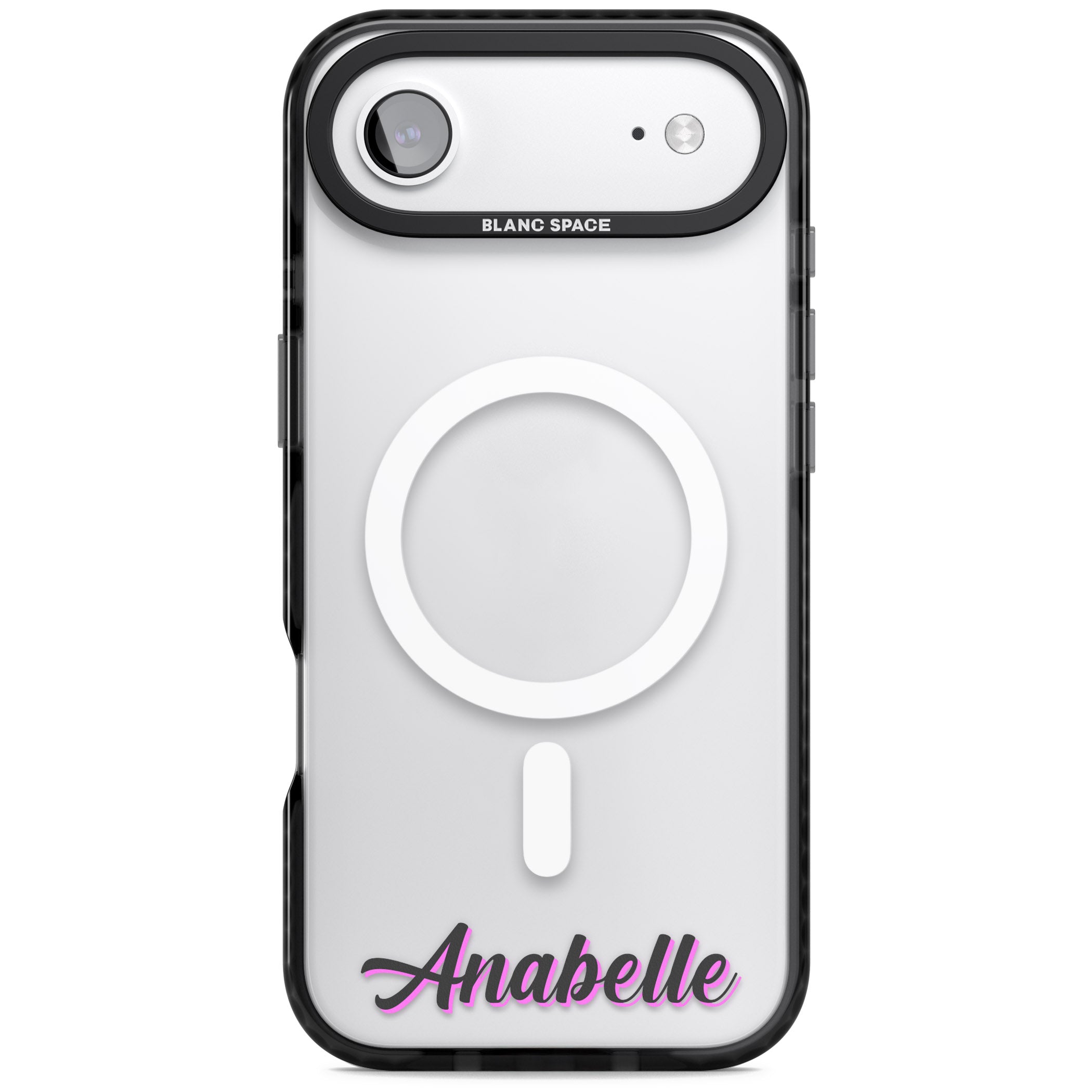 Personalised Cute Bottom Name iPhone 17 Air Impact Pro Black Phone Case