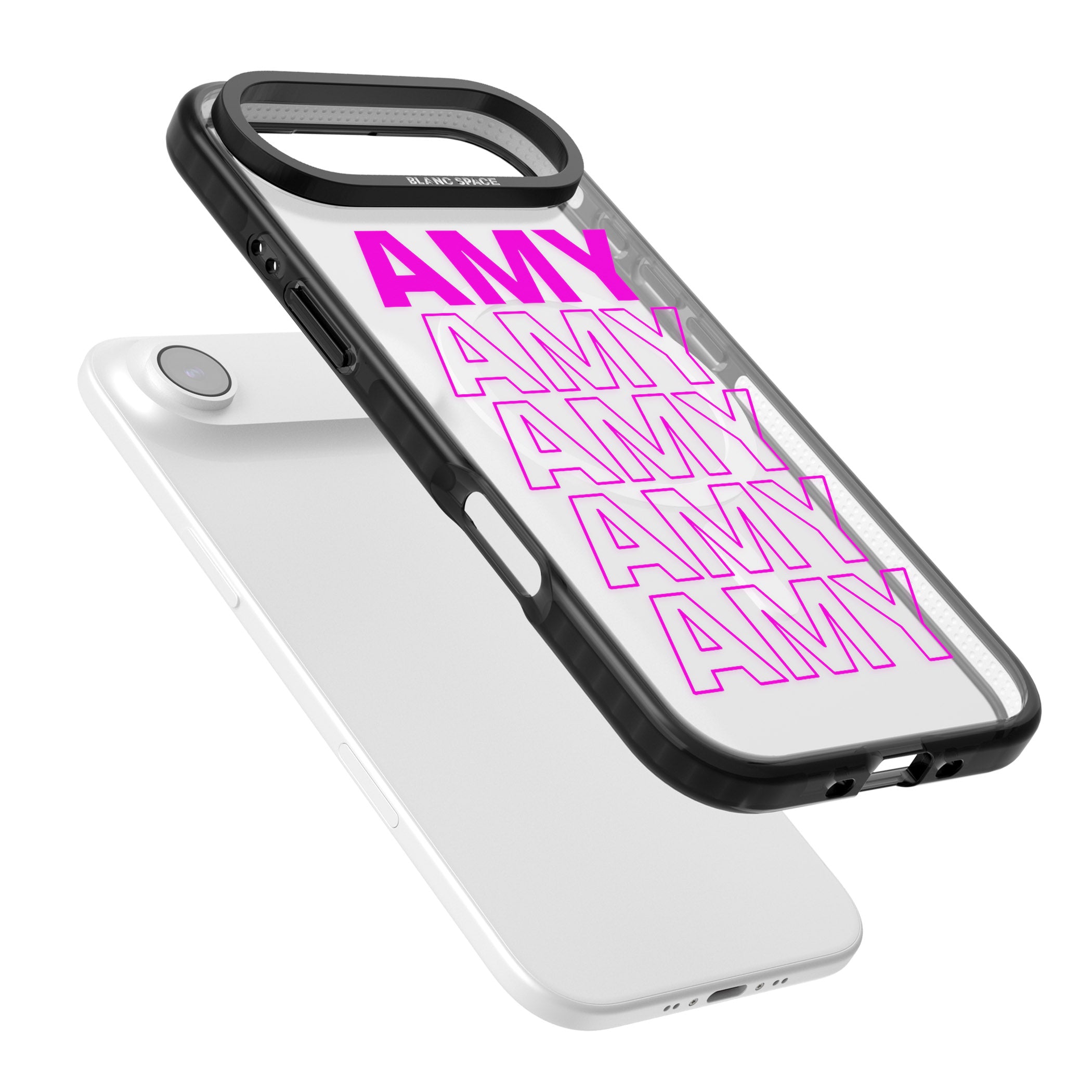 Personalised Bold Repeated Name iPhone 17 Air Impact Pro Black Phone Case Colours