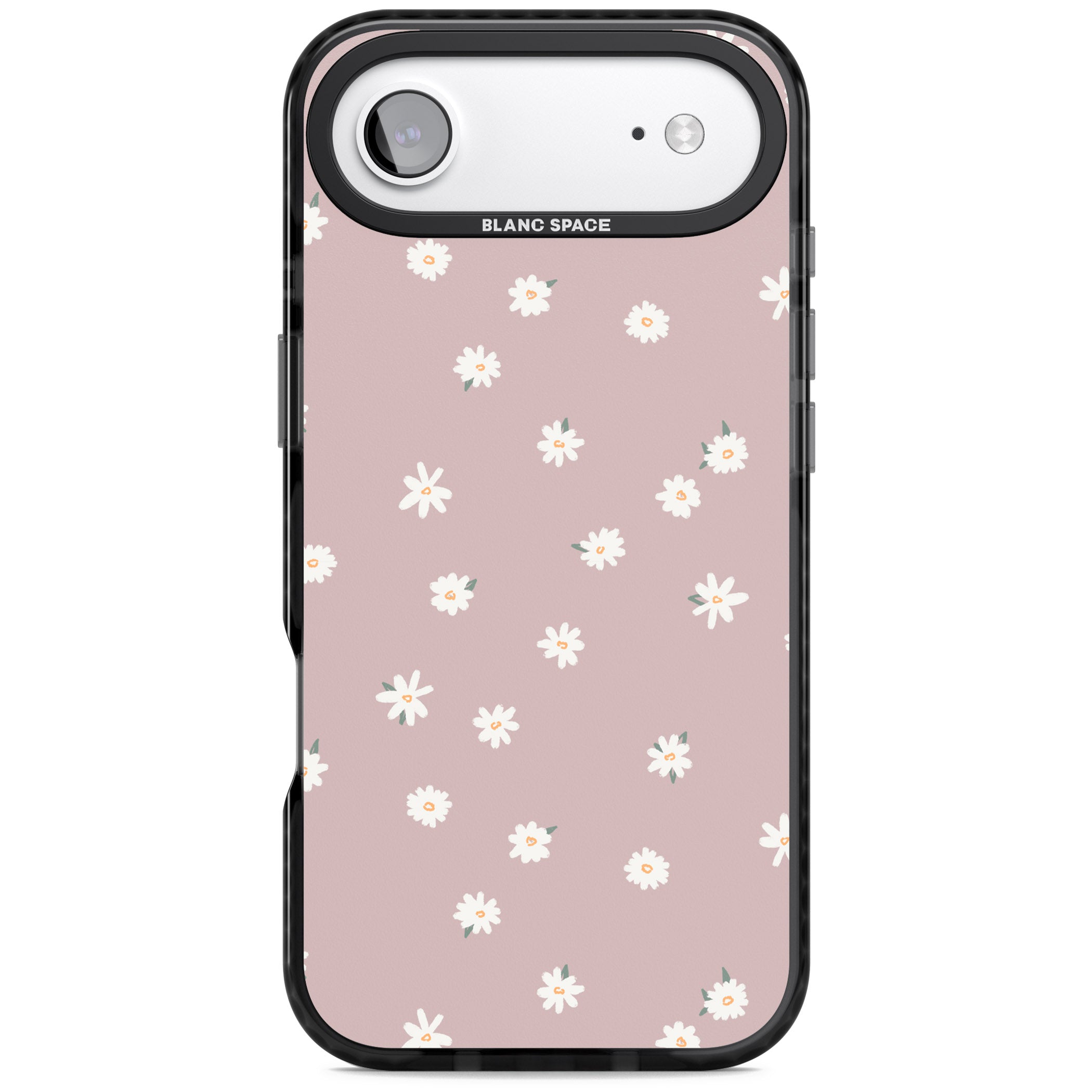 Dusty Pink Daisy iPhone 17 Air Impact Pro Black Phone Case