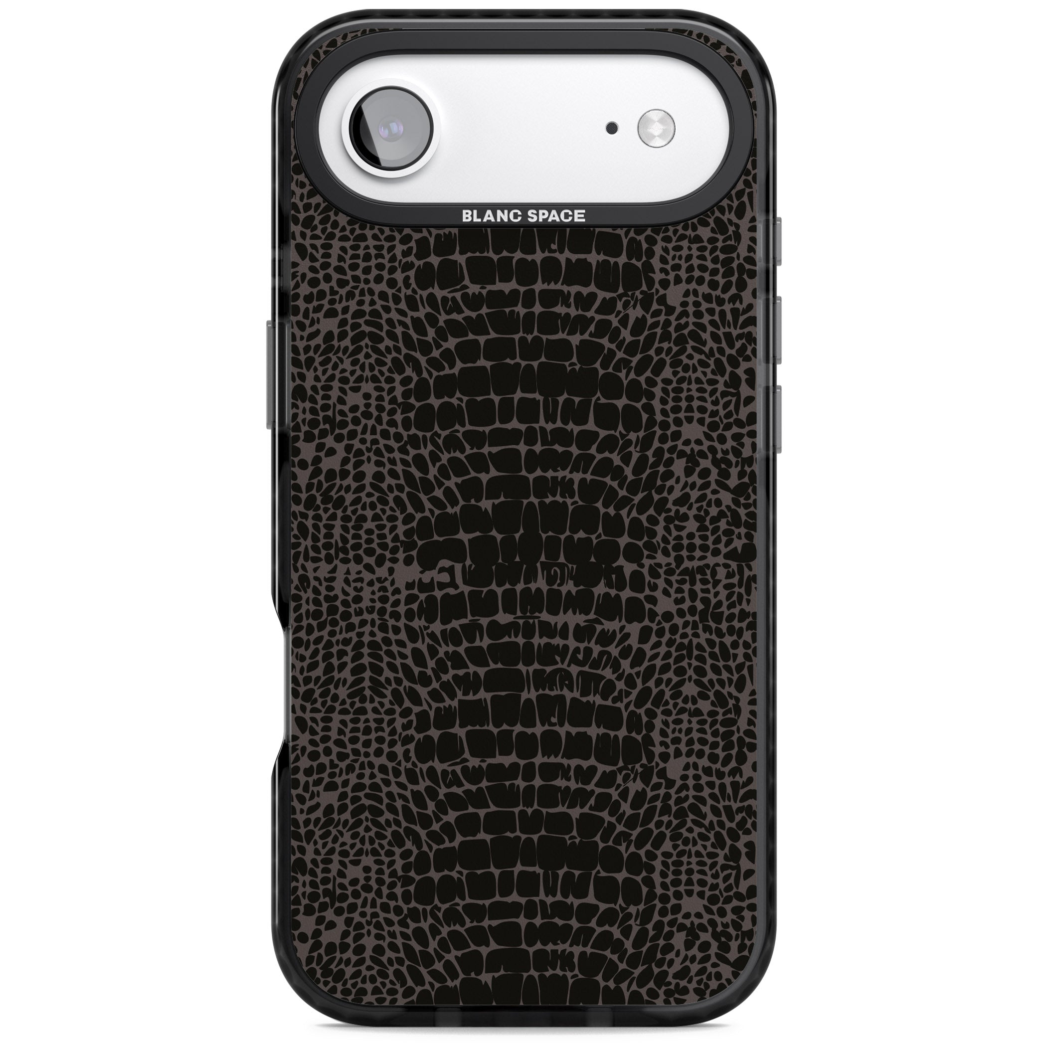 Dark Animal Print Snake Skin iPhone 17 Air Impact Pro Black Phone Case