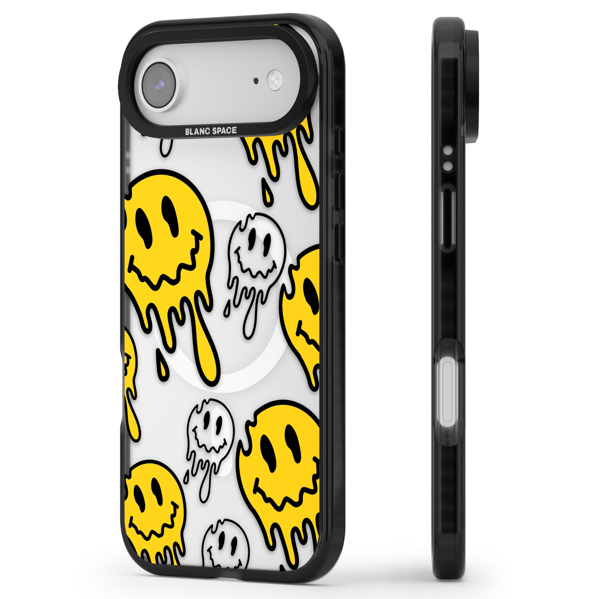 Face Melt iPhone 17 Air Impact Pro Black Phone Case Side Profile