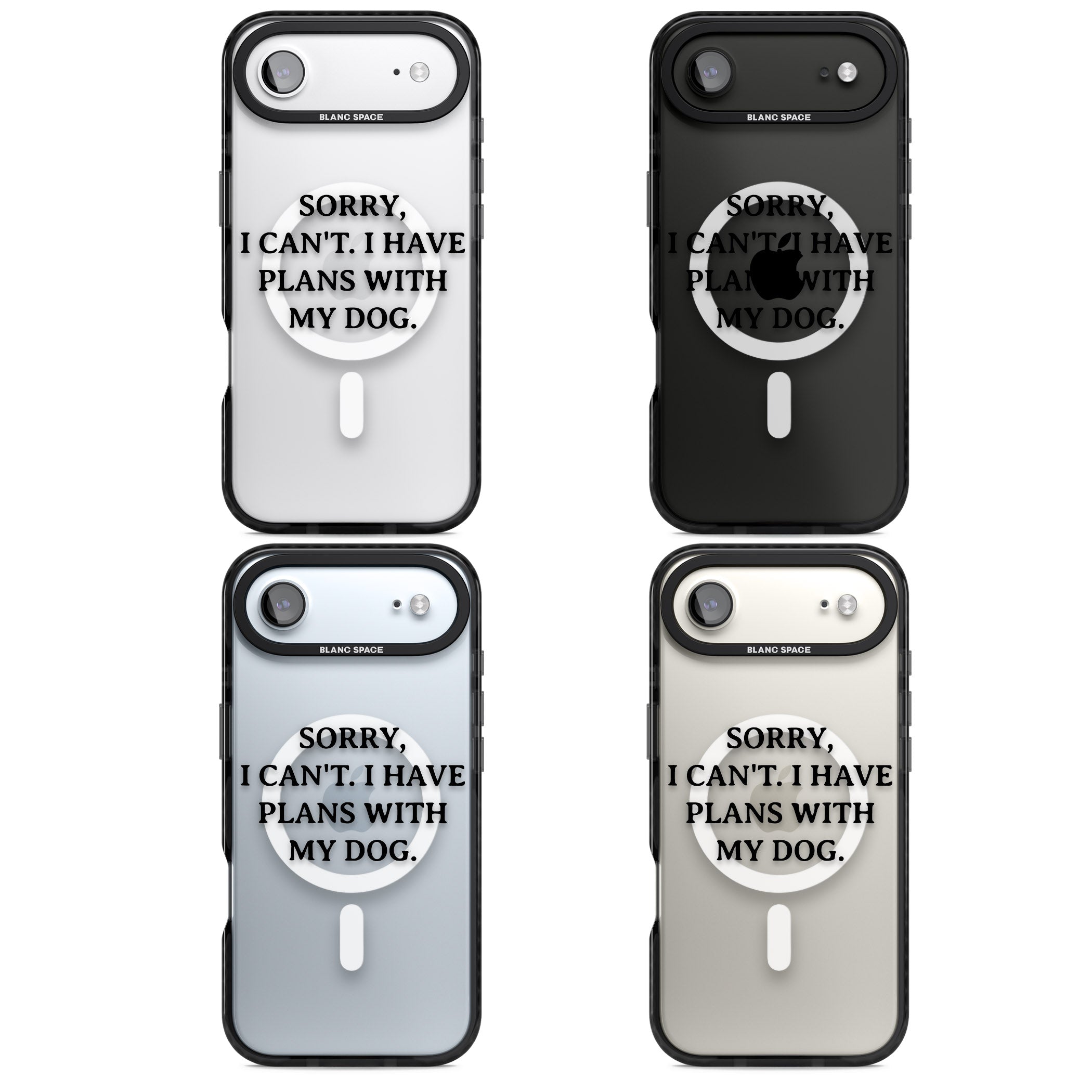 I Have Plans With My Dog iPhone 17 Air Impact Pro Black Phone Case APT Impact Protection