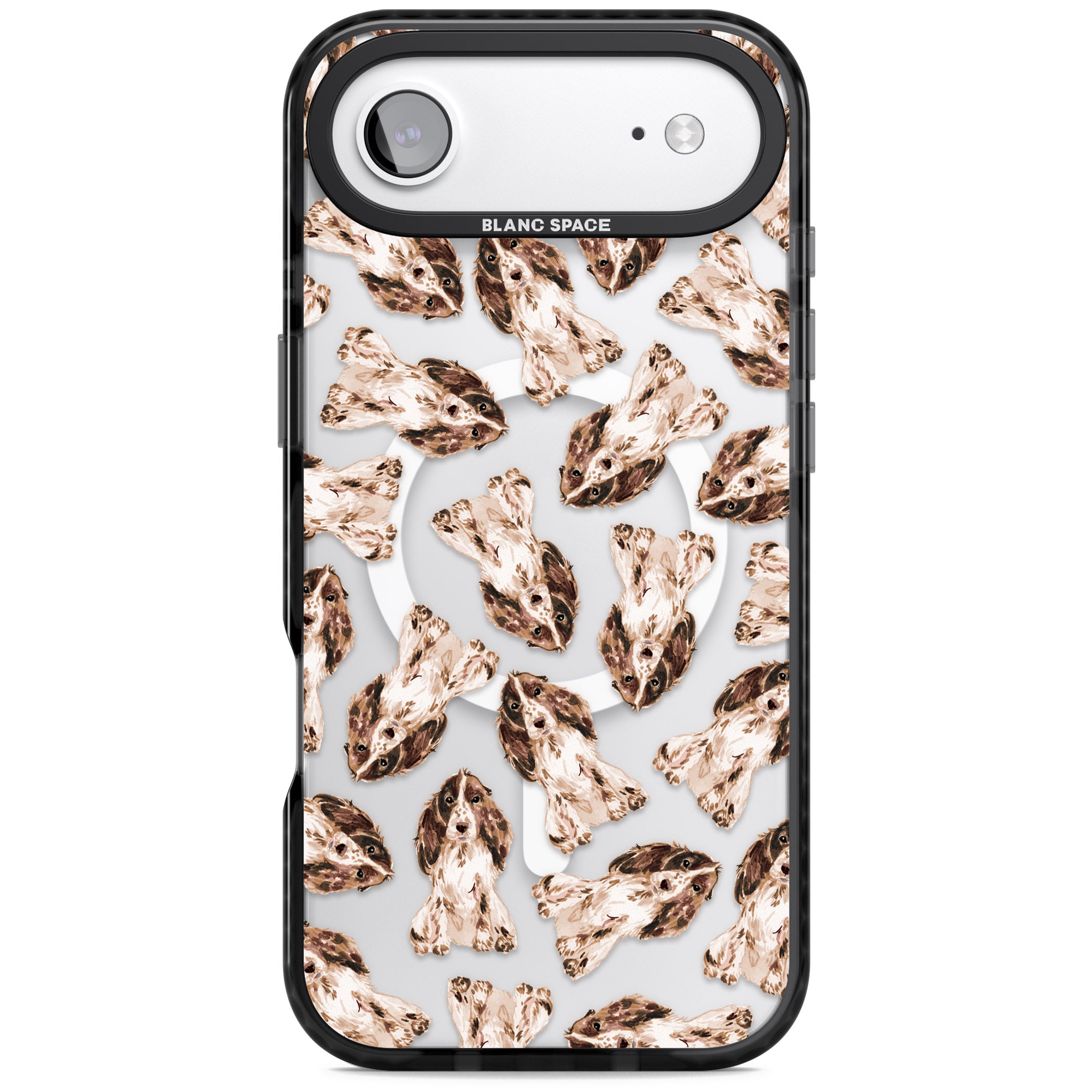 Cocker Spaniel (Brown) Watercolour Dog Pattern iPhone 17 Air Impact Pro Black Phone Case