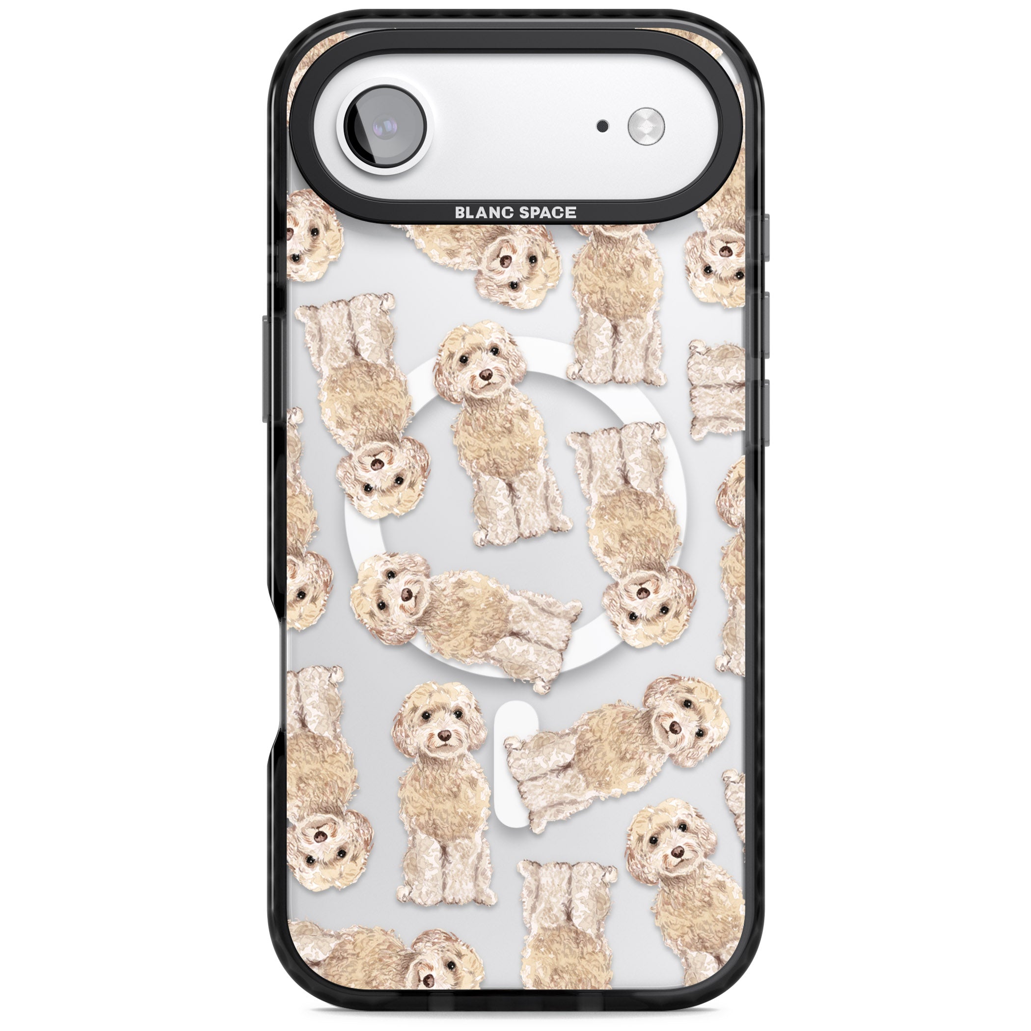 Cockapoo Patterned iPhone 17 Air Impact Pro Black Phone Case