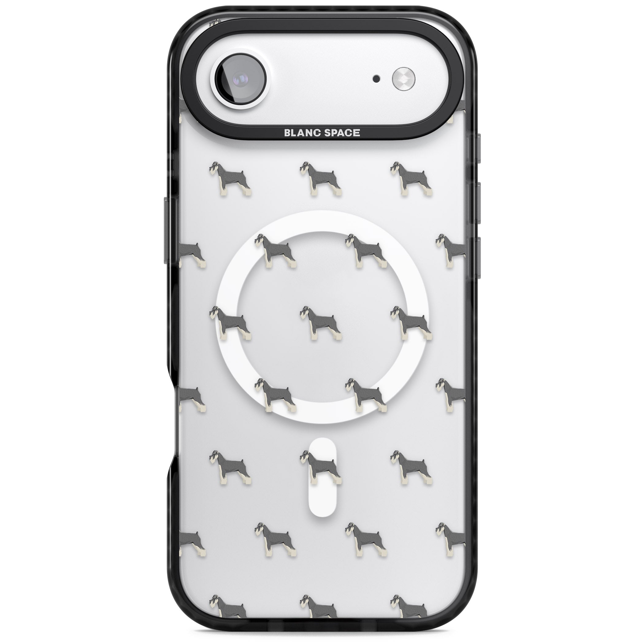 Schnauzer Dog Pattern iPhone 17 Air Impact Pro Black Phone Case