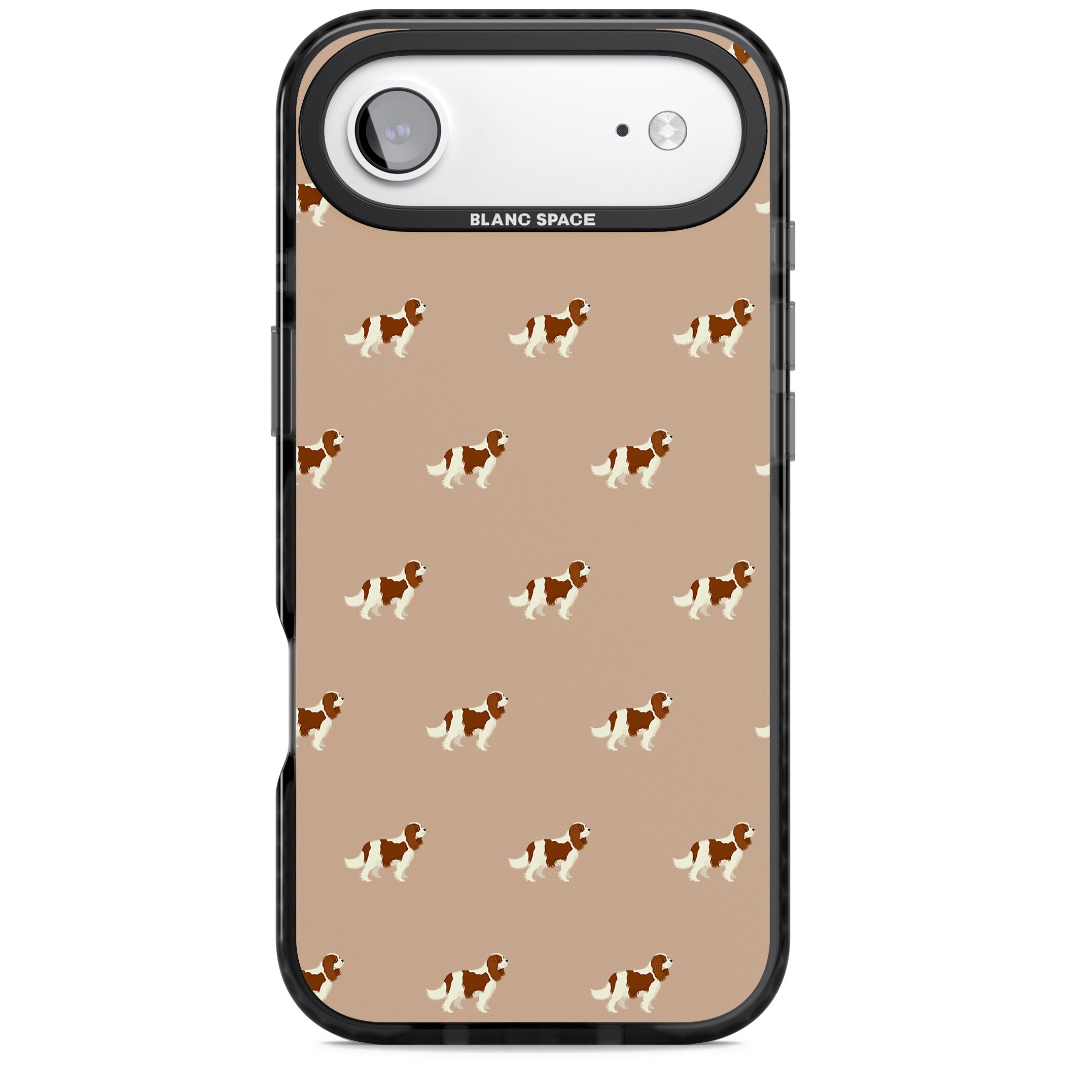 Cavalier Spaniel Pattern iPhone 17 Air Impact Pro Black Phone Case