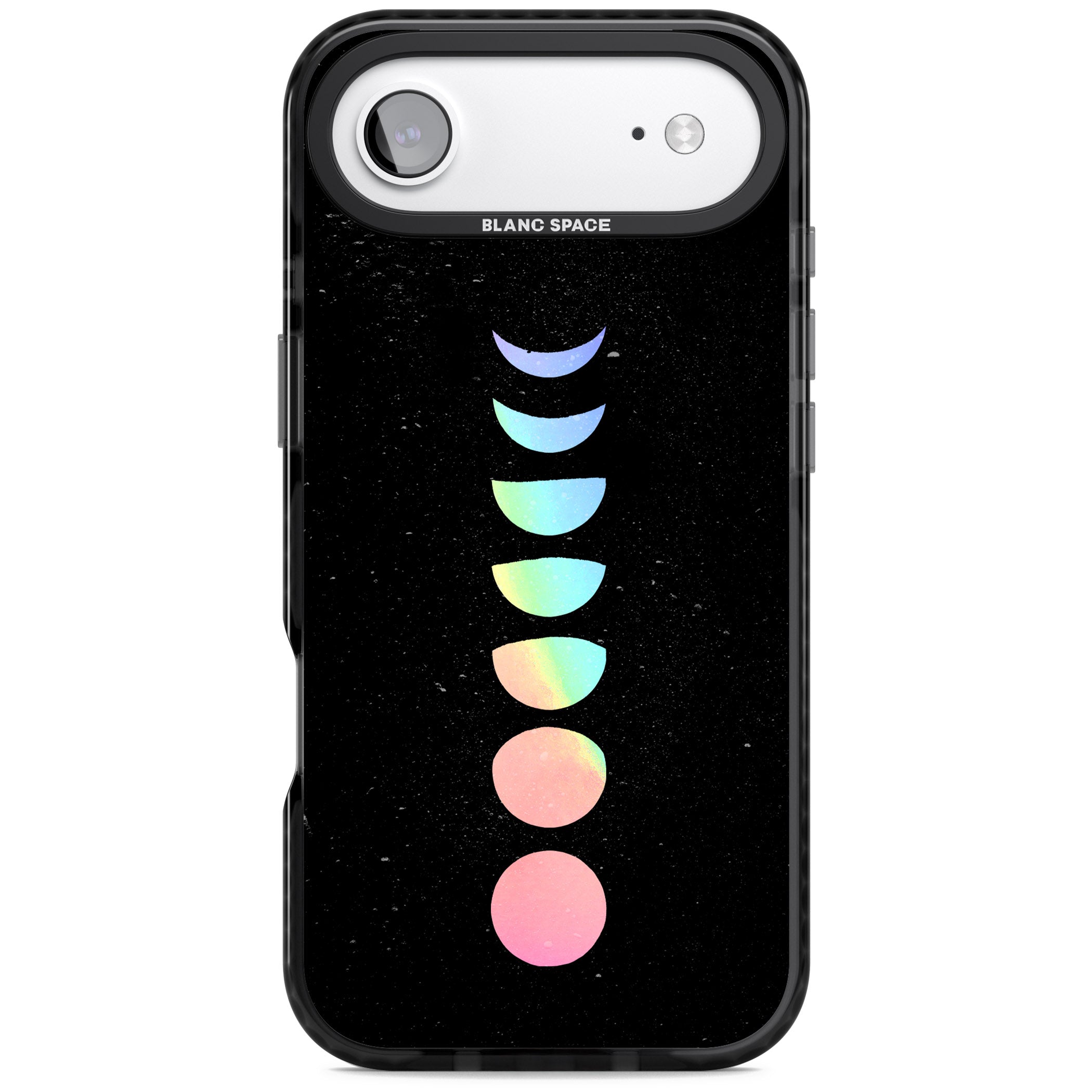 Pastel Moon Phases iPhone 17 Air Impact Pro Black Phone Case