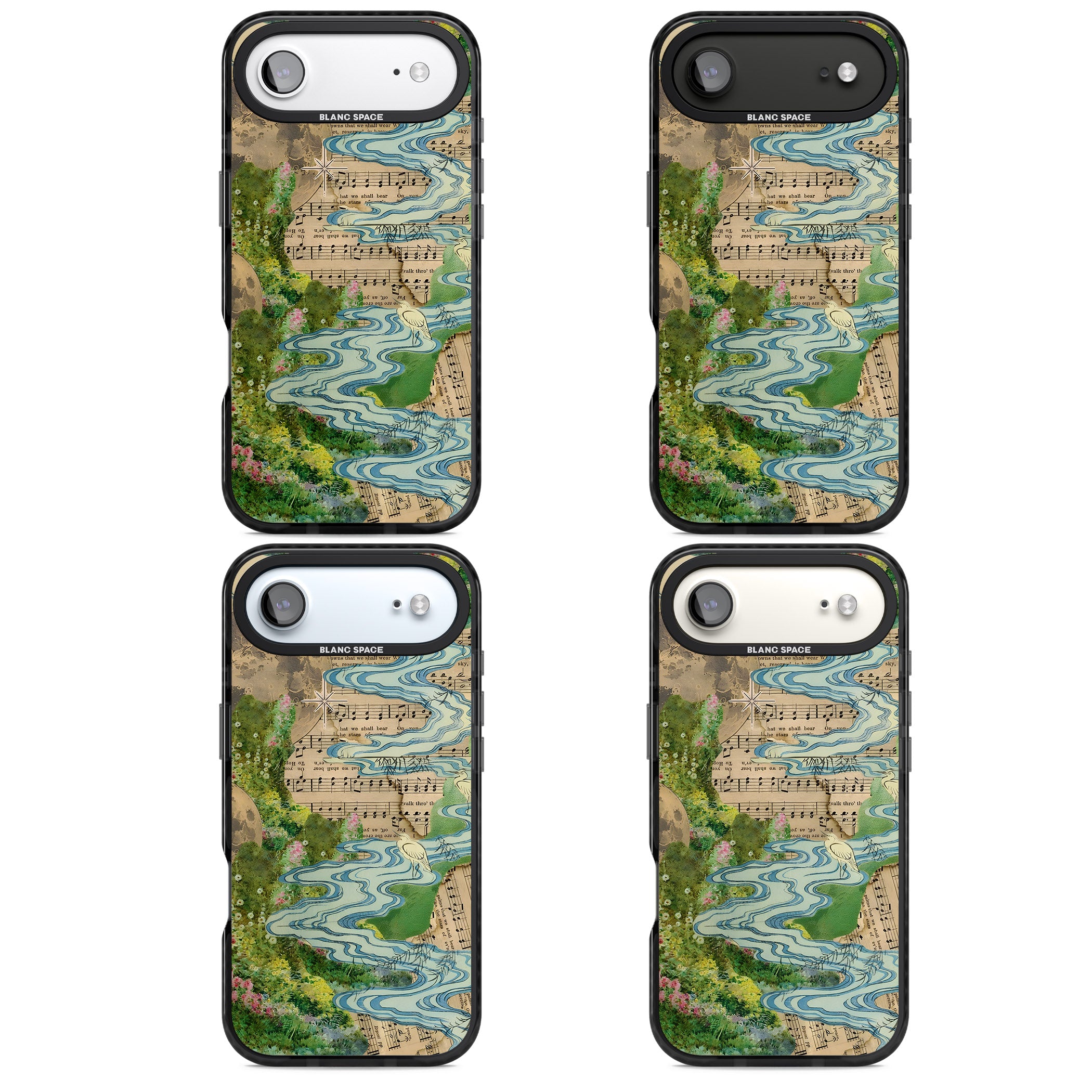 Musical River iPhone 17 Air Impact Pro Black Phone Case APT Impact Protection