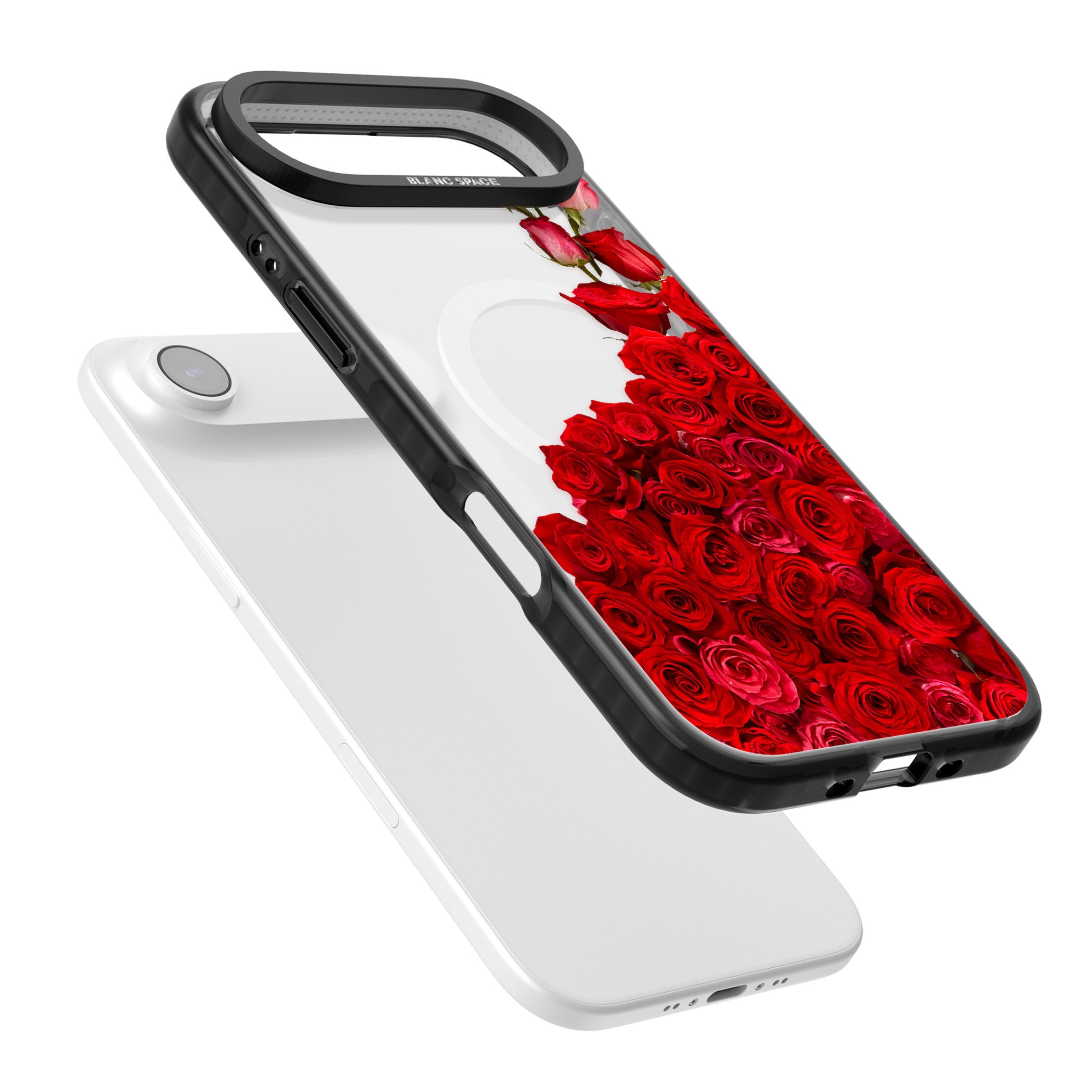 Floral Roses iPhone 17 Air Impact Pro Black Phone Case Colours