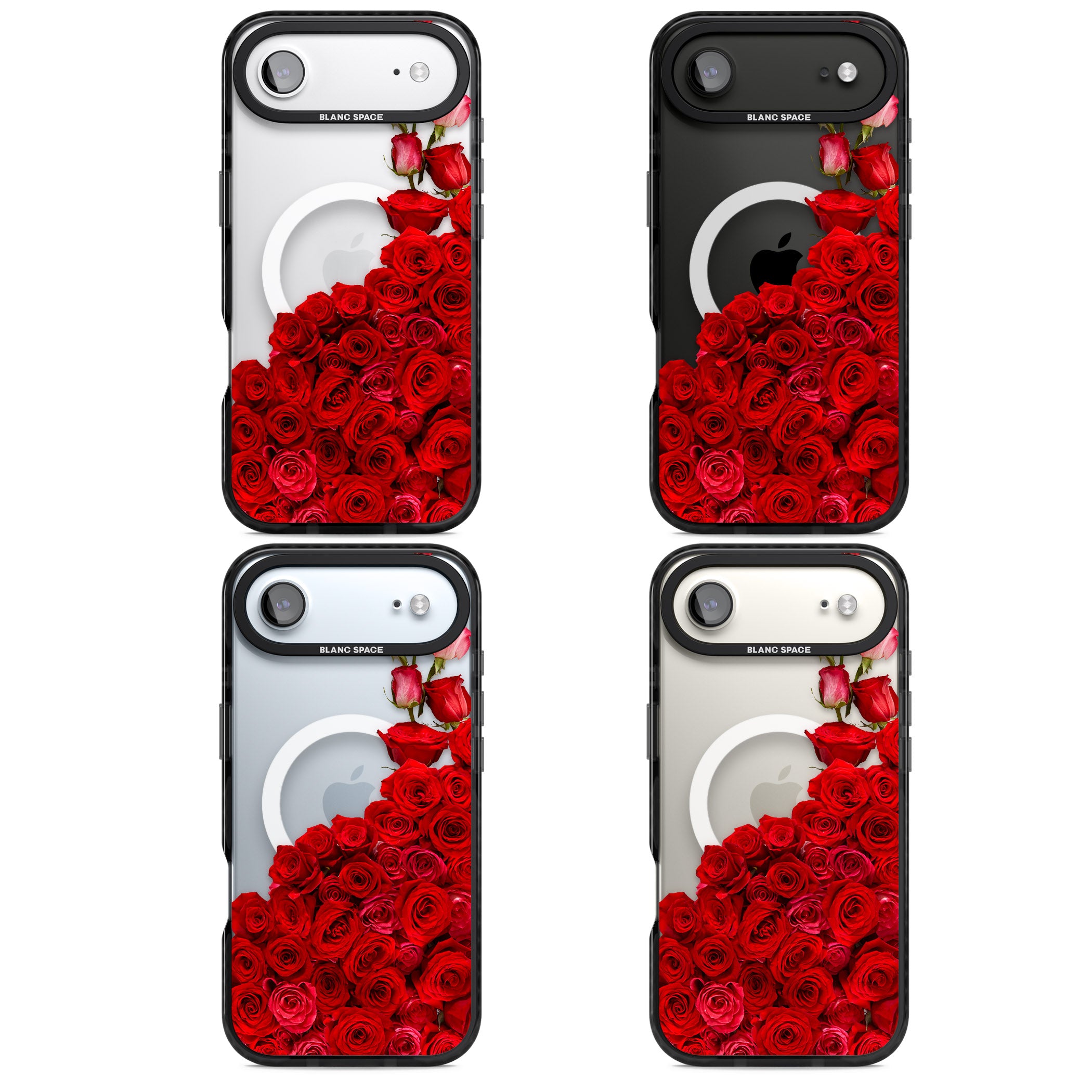 Floral Roses iPhone 17 Air Impact Pro Black Phone Case APT Impact Protection