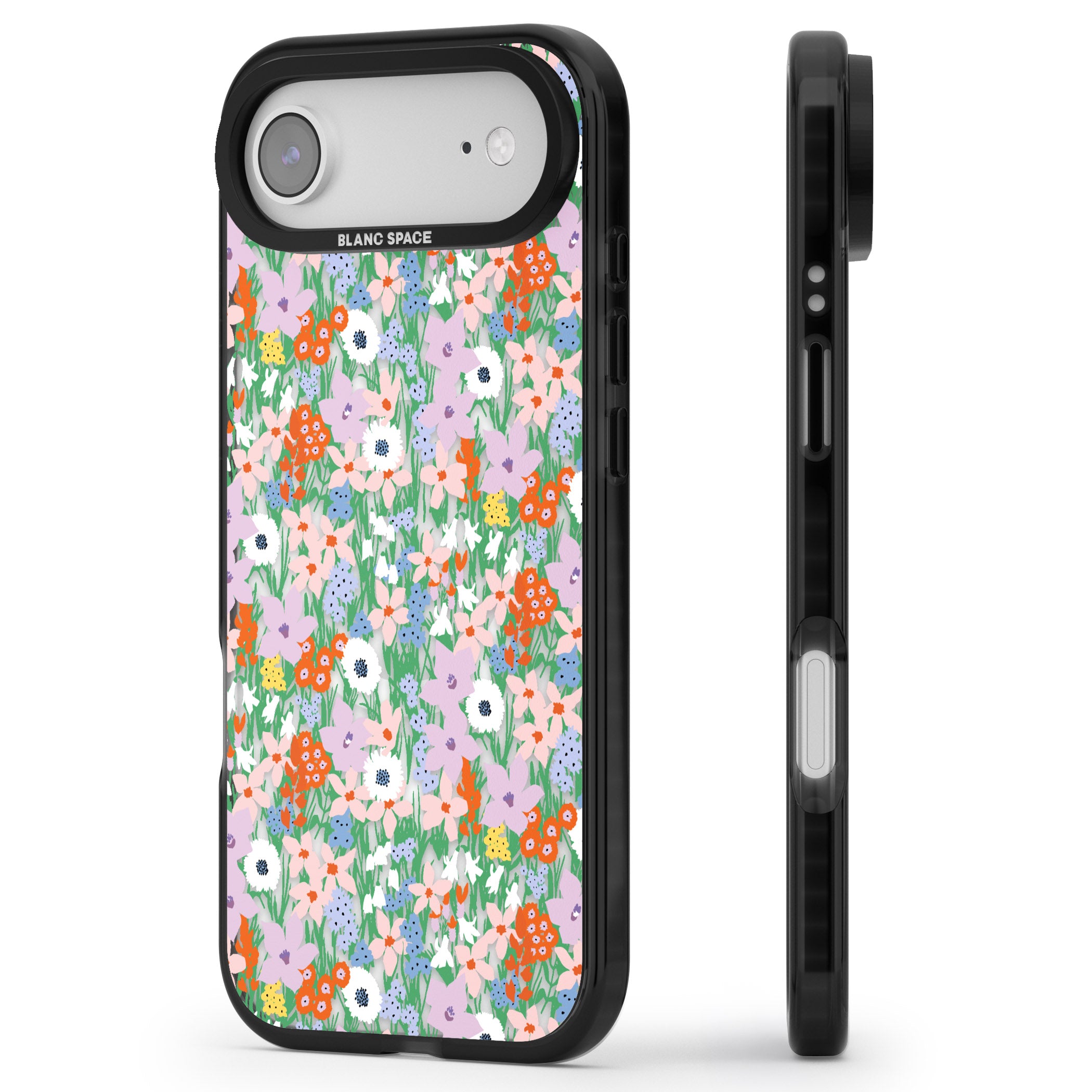 Floral Bloom Jazzy iPhone 17 Air Impact Pro Black Phone Case Side Profile