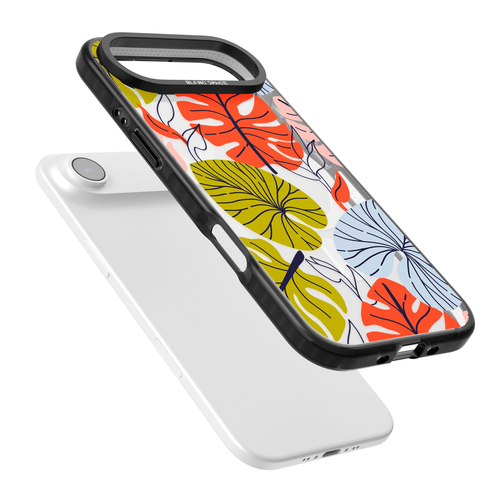 Retro Leaves iPhone 17 Air Impact Pro Black Phone Case Colours