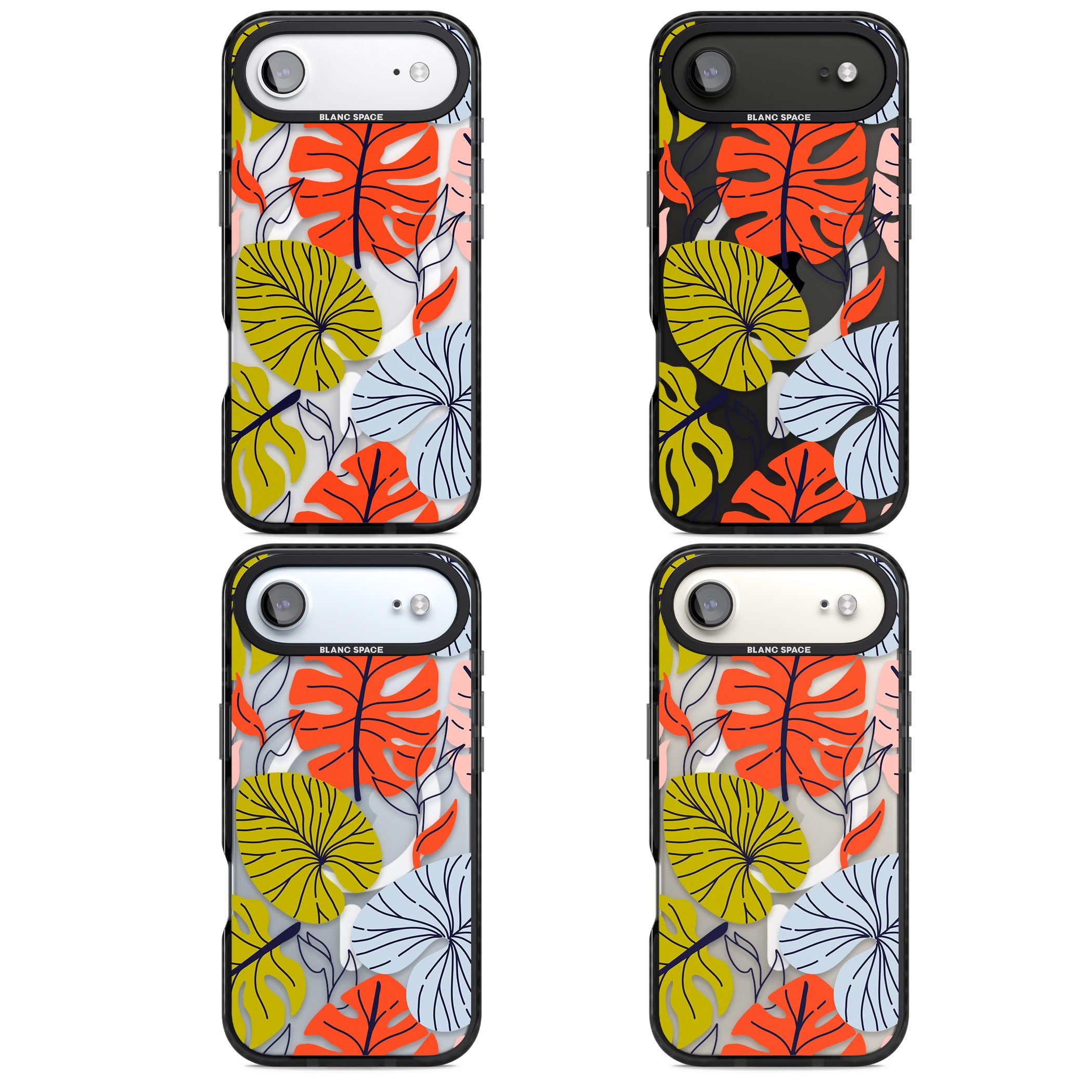 Retro Leaves iPhone 17 Air Impact Pro Black Phone Case APT Impact Protection