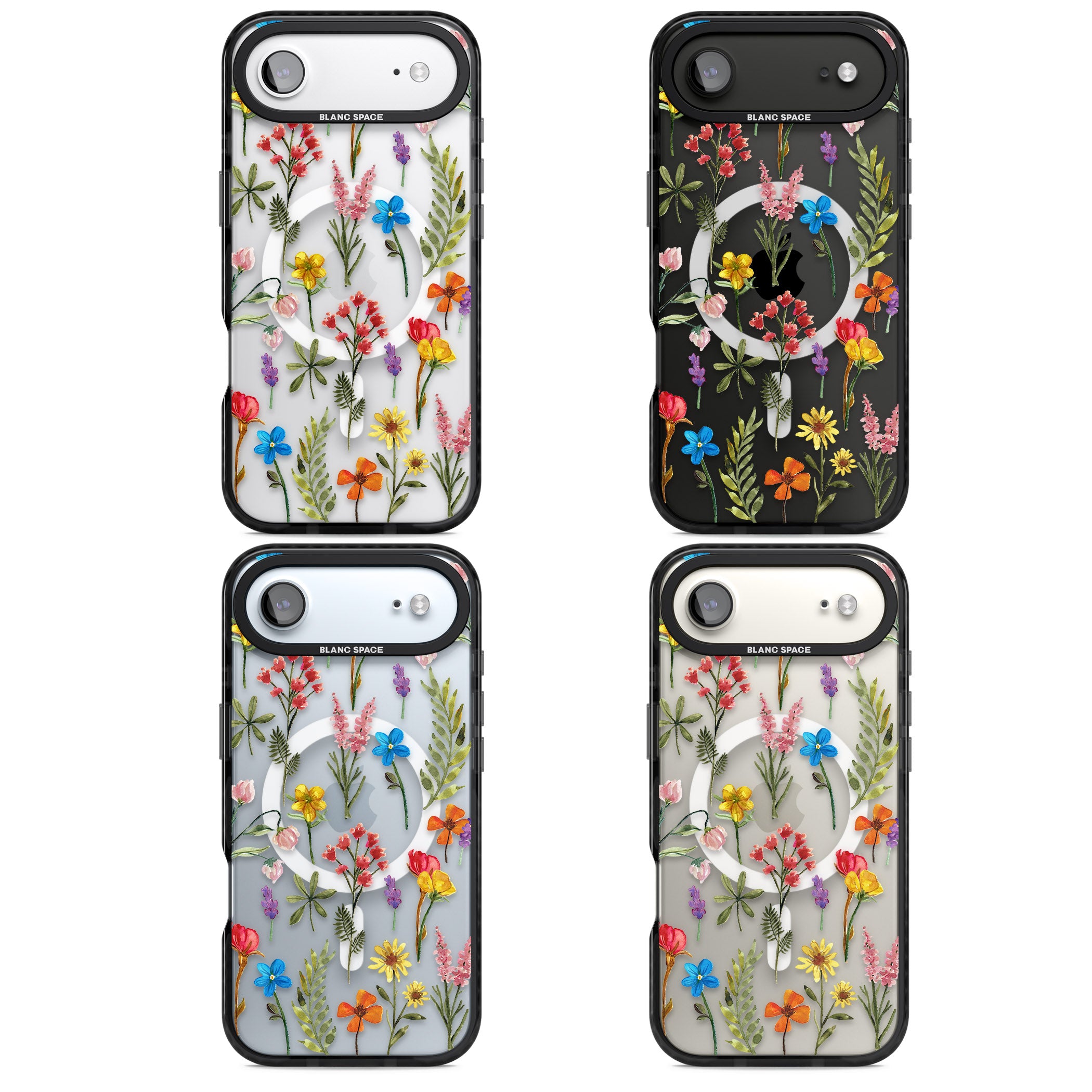Spring Botanicals iPhone 17 Air Impact Pro Black Phone Case APT Impact Protection