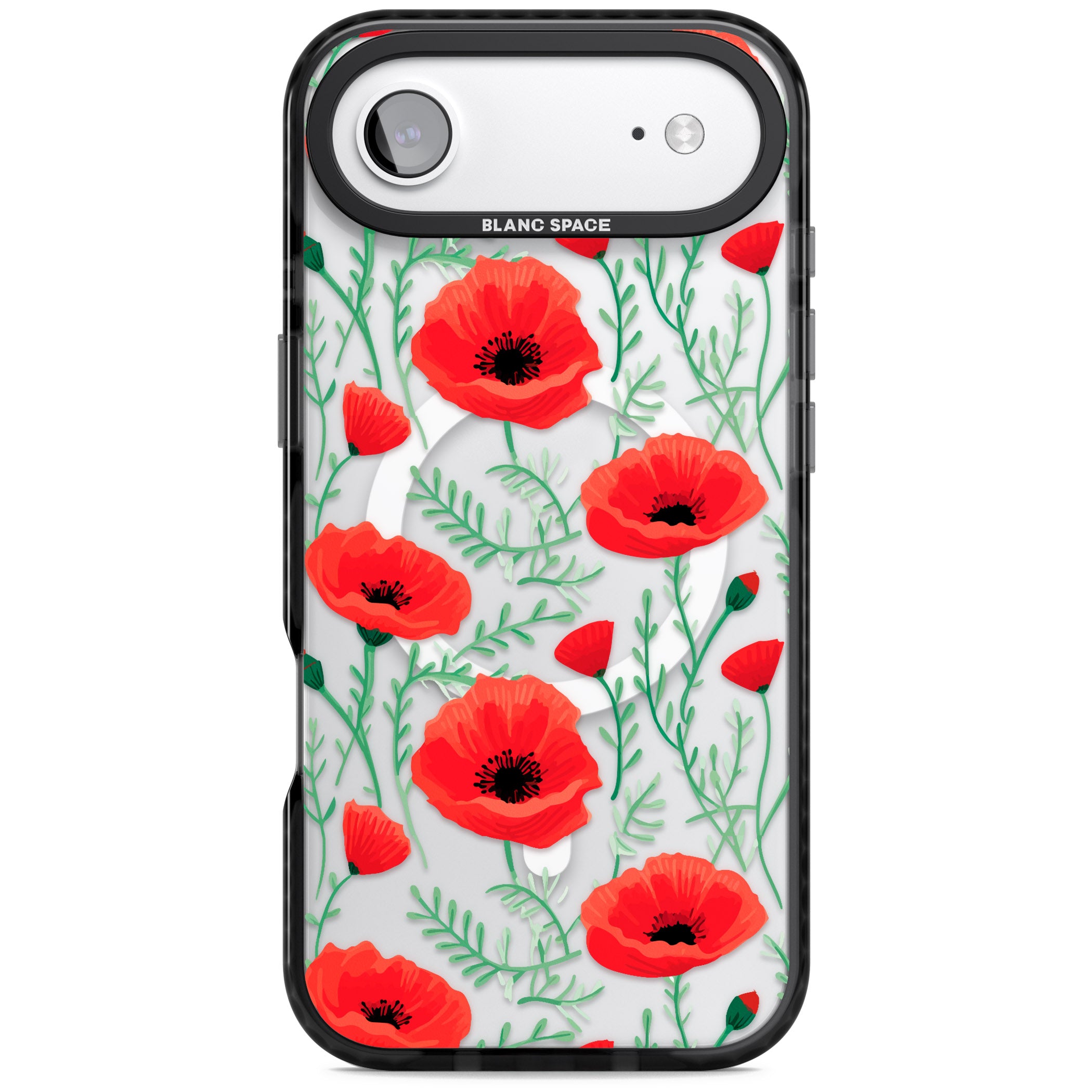 Poppy Garden iPhone 17 Air Impact Pro Black Phone Case