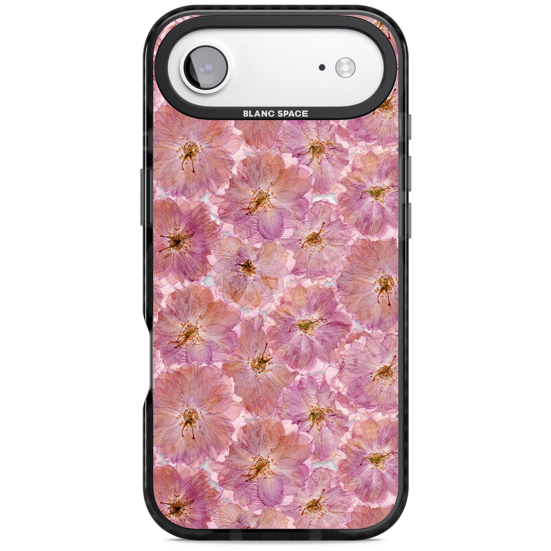 Large Pink Florals iPhone 17 Air Impact Pro Black Phone Case