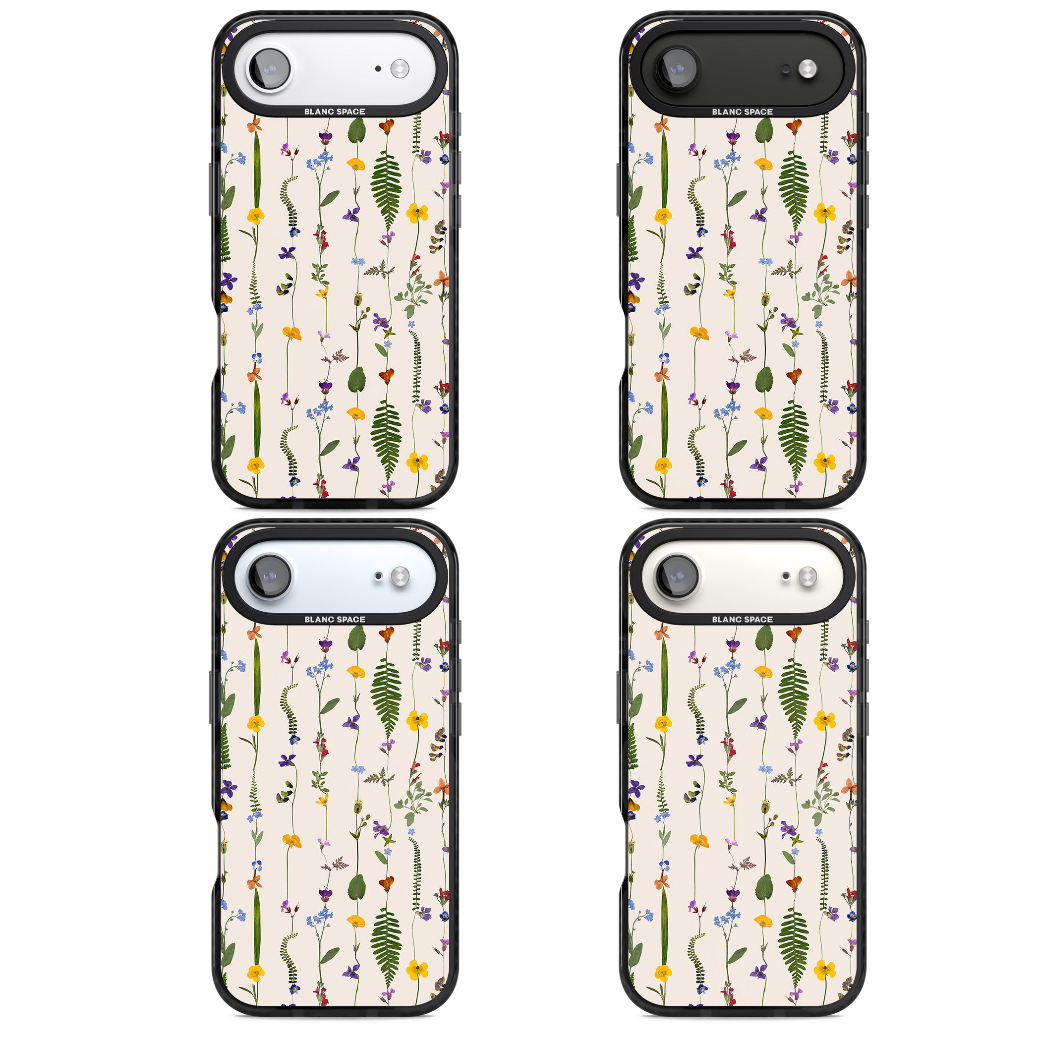 Wildflower Vertical iPhone 17 Air Impact Pro Black Phone Case APT Impact Protection