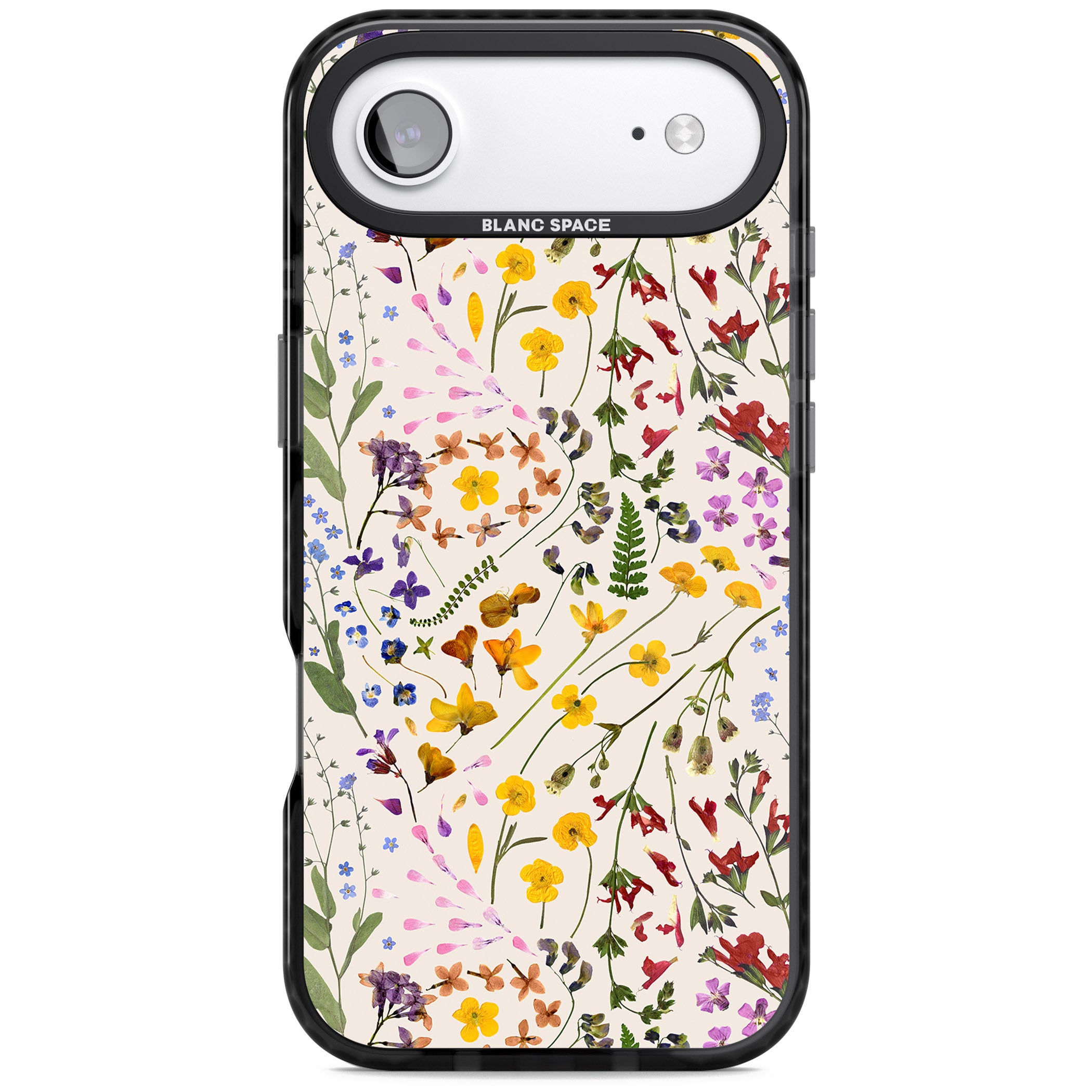 Wildflower Bouquet Cream iPhone 17 Air Impact Pro Black Phone Case