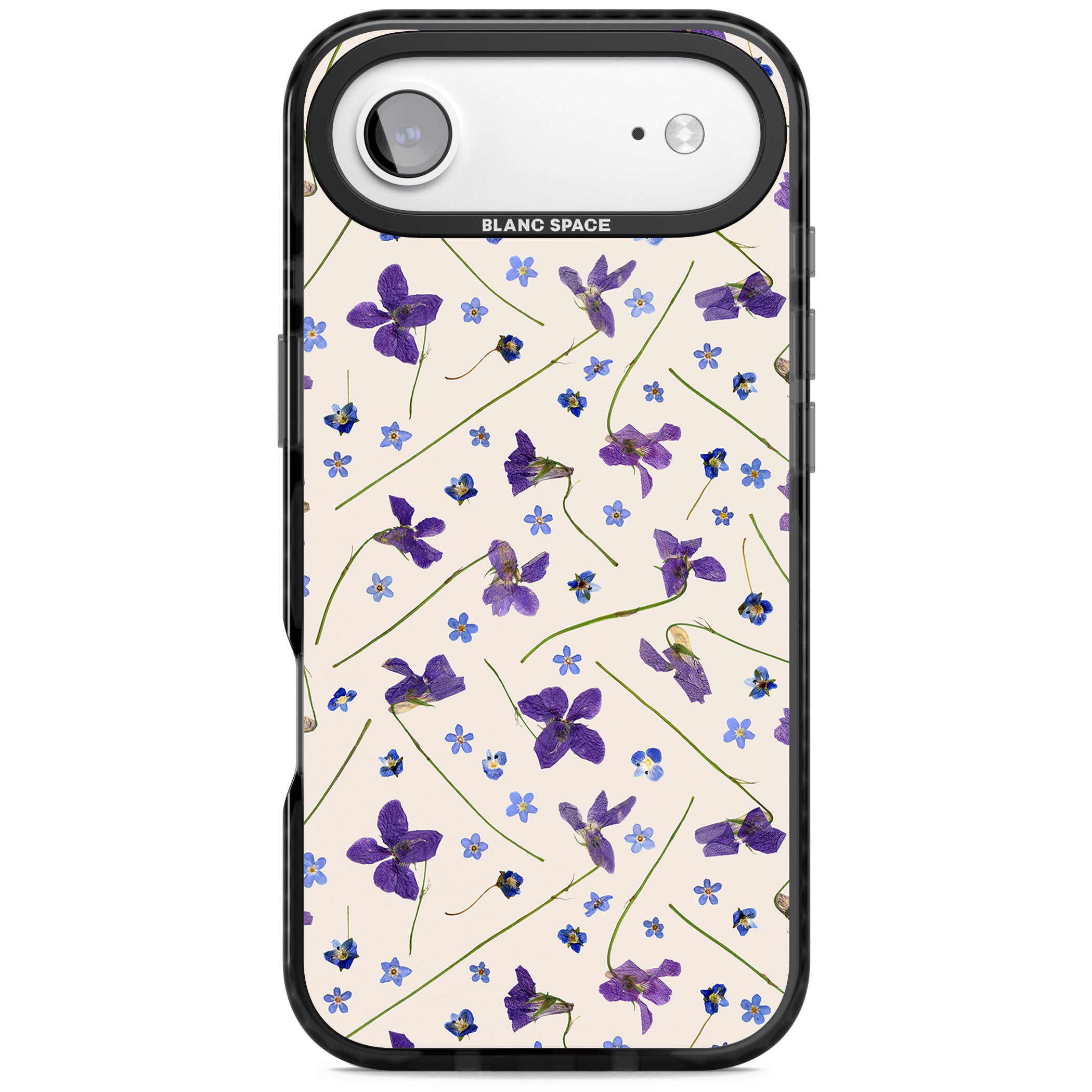 Violet Floral Dream Cream iPhone 17 Air Impact Pro Black Phone Case