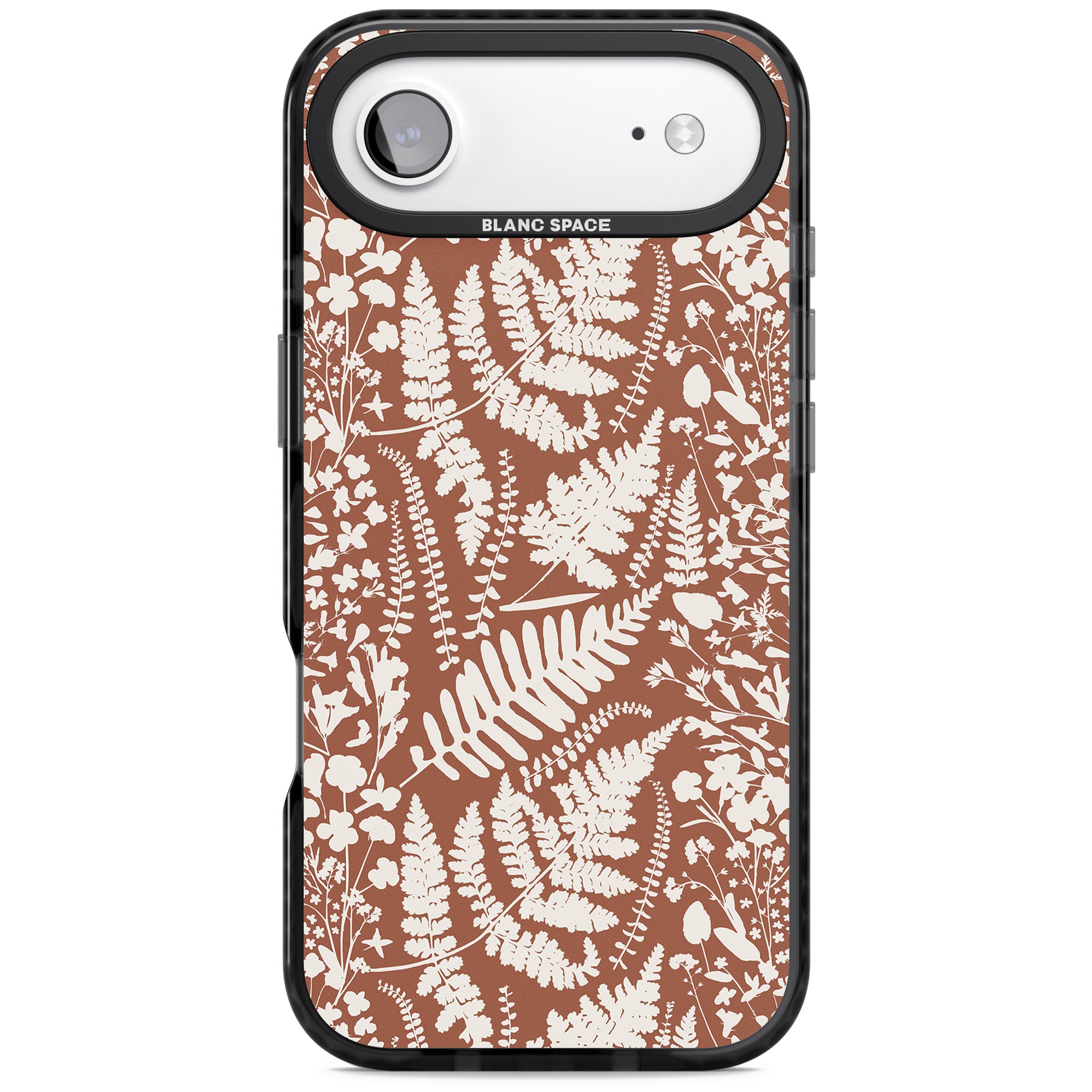 Wildflowers And Ferns On Terracotta iPhone 17 Air Impact Pro Black Phone Case