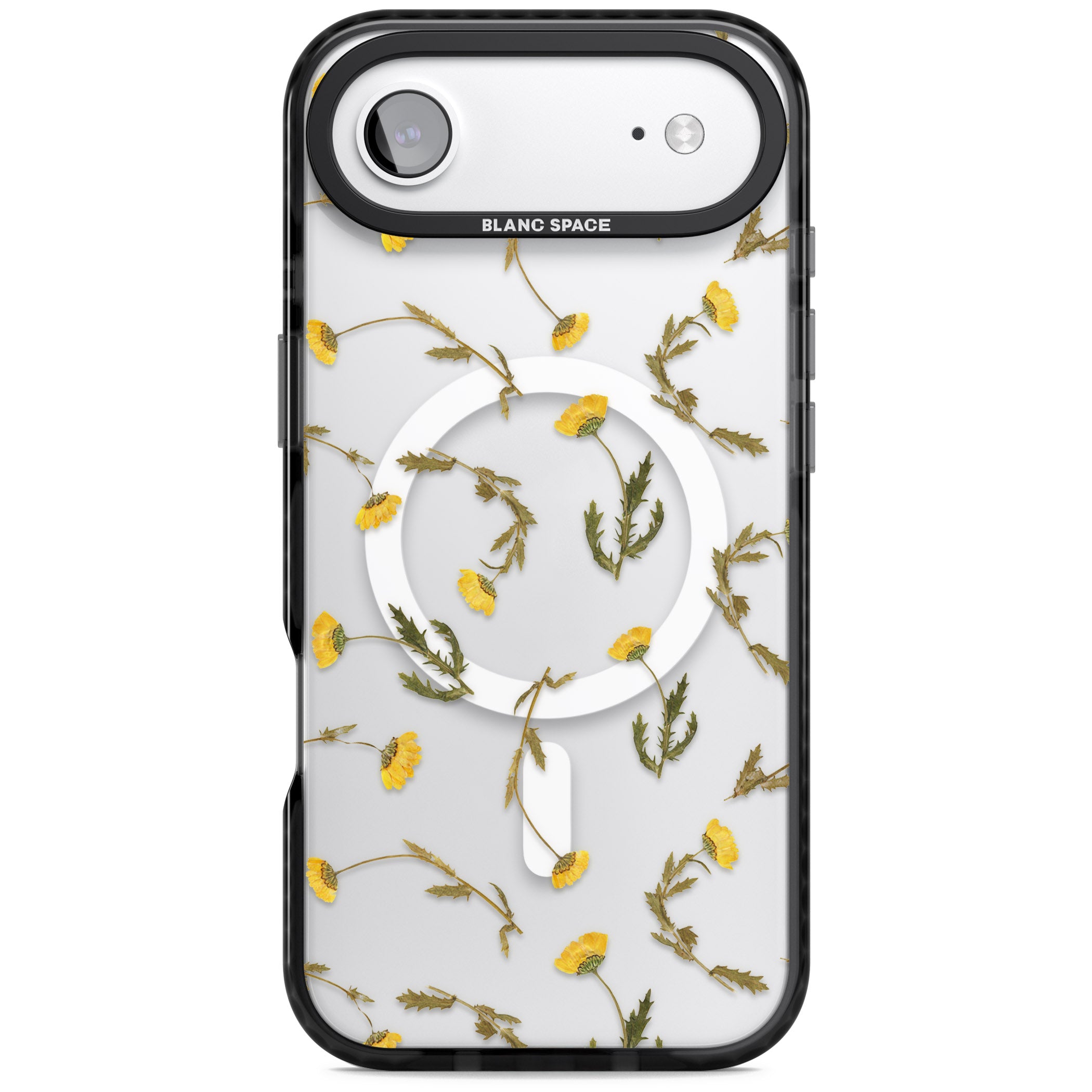 Wildflower Yellow iPhone 17 Air Impact Pro Black Phone Case
