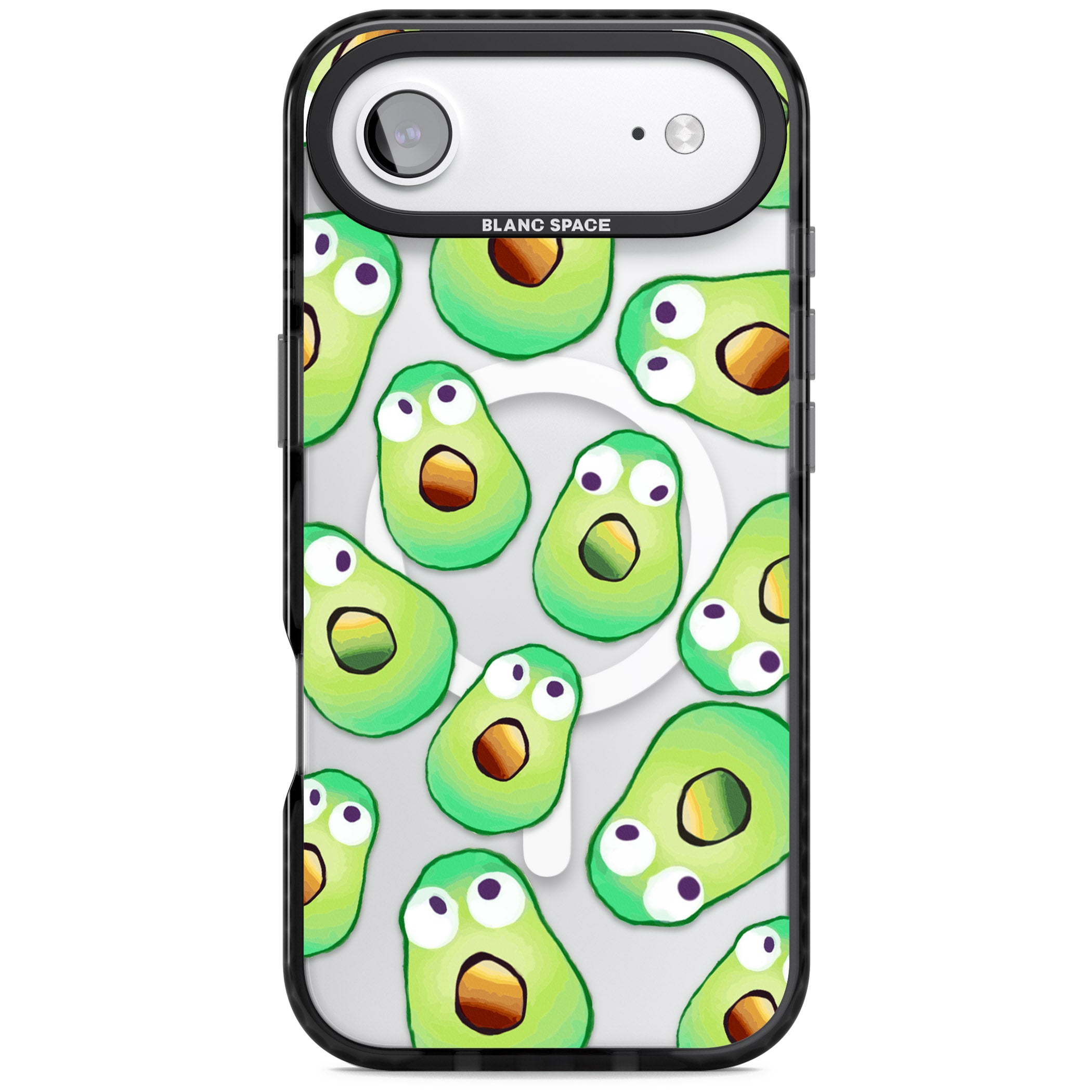 Shocked Avocados iPhone 17 Air Impact Pro Black Phone Case