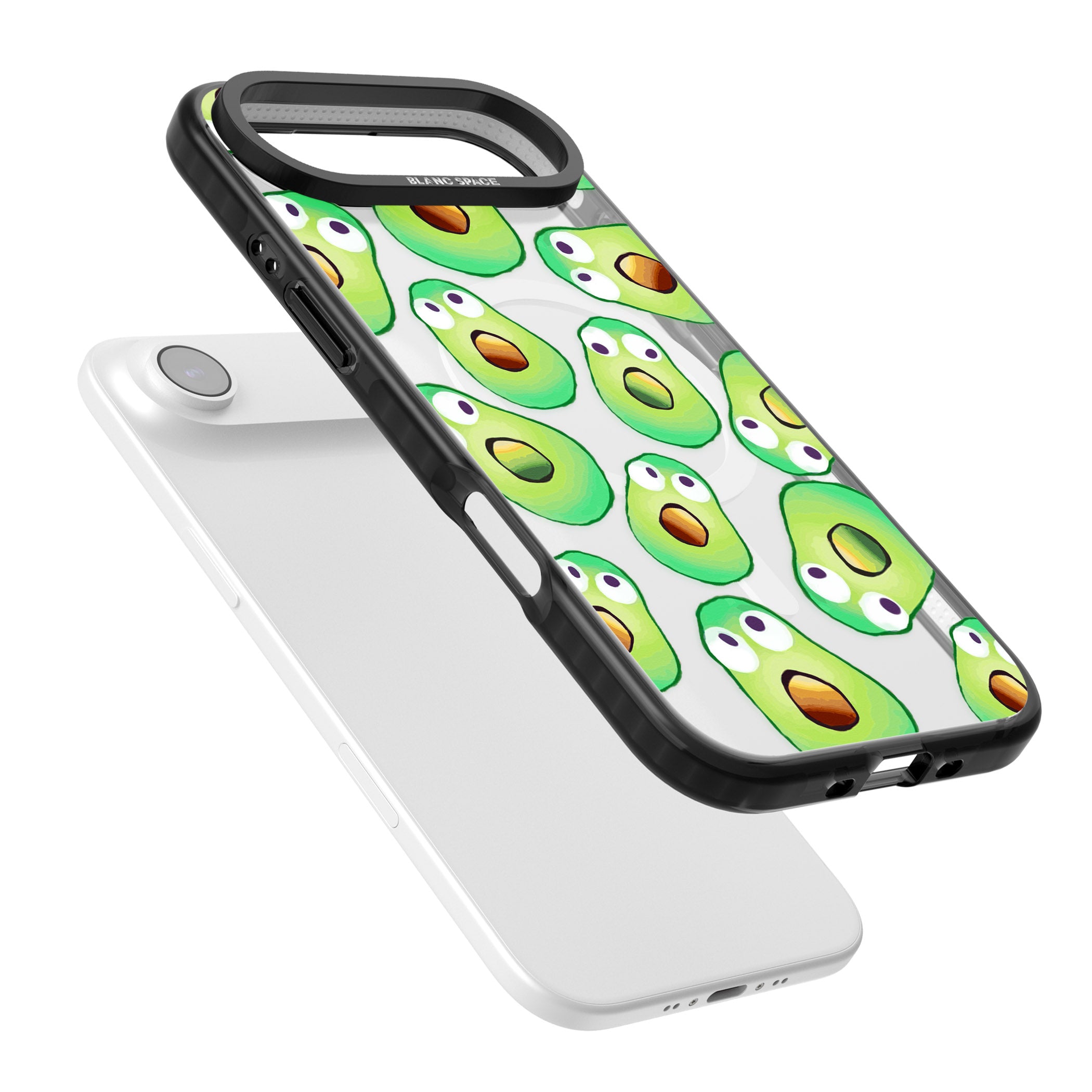 Shocked Avocados iPhone 17 Air Impact Pro Black Phone Case Colours