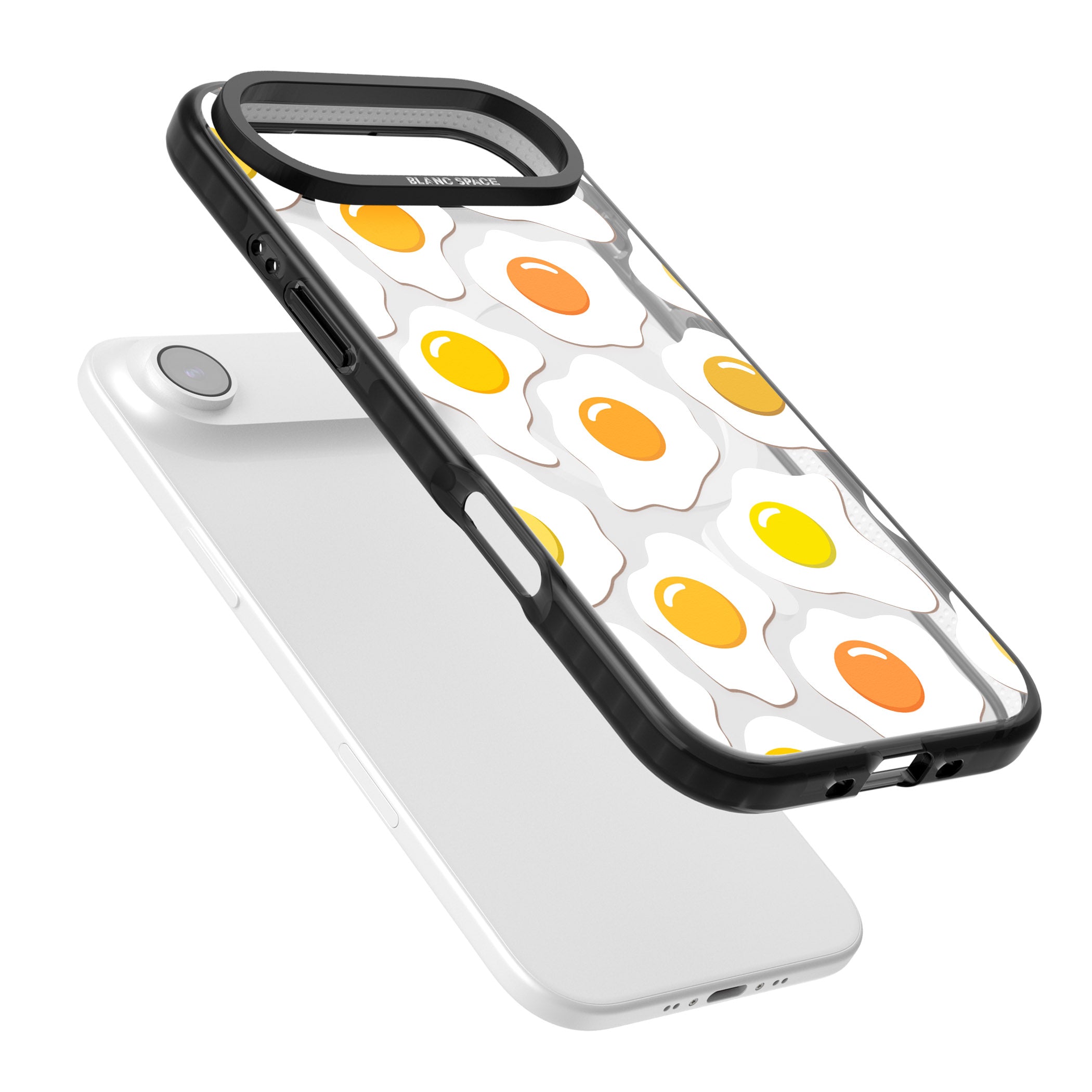 Fried Egg Pattern iPhone 17 Air Impact Pro Black Phone Case Colours