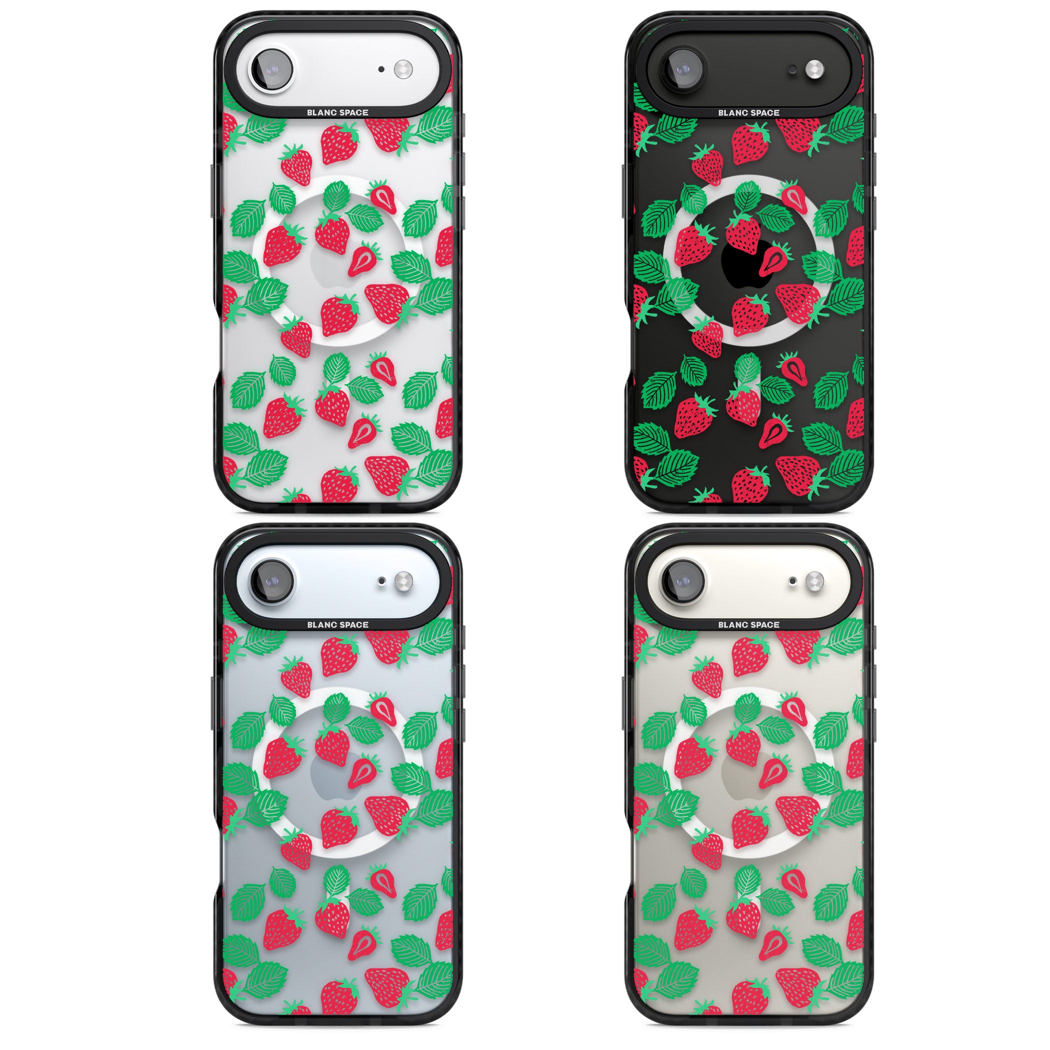 Strawberry Delight iPhone 17 Air Impact Pro Black Phone Case APT Impact Protection
