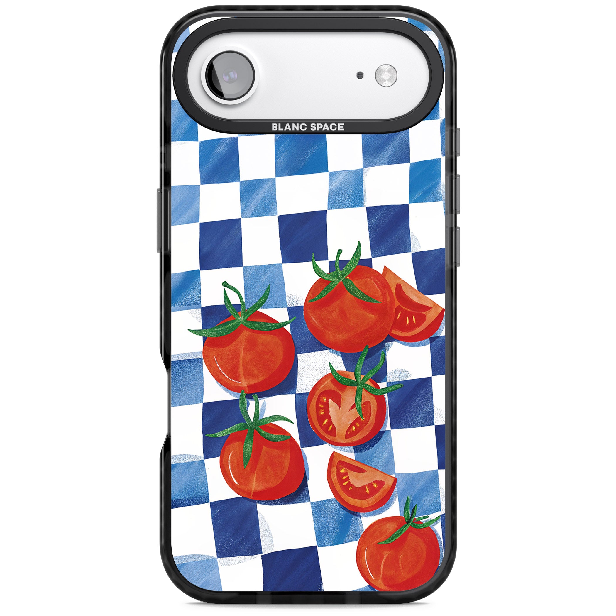 Blue Picnic Blanket & Tomatoes iPhone 17 Air Impact Pro Black Phone Case