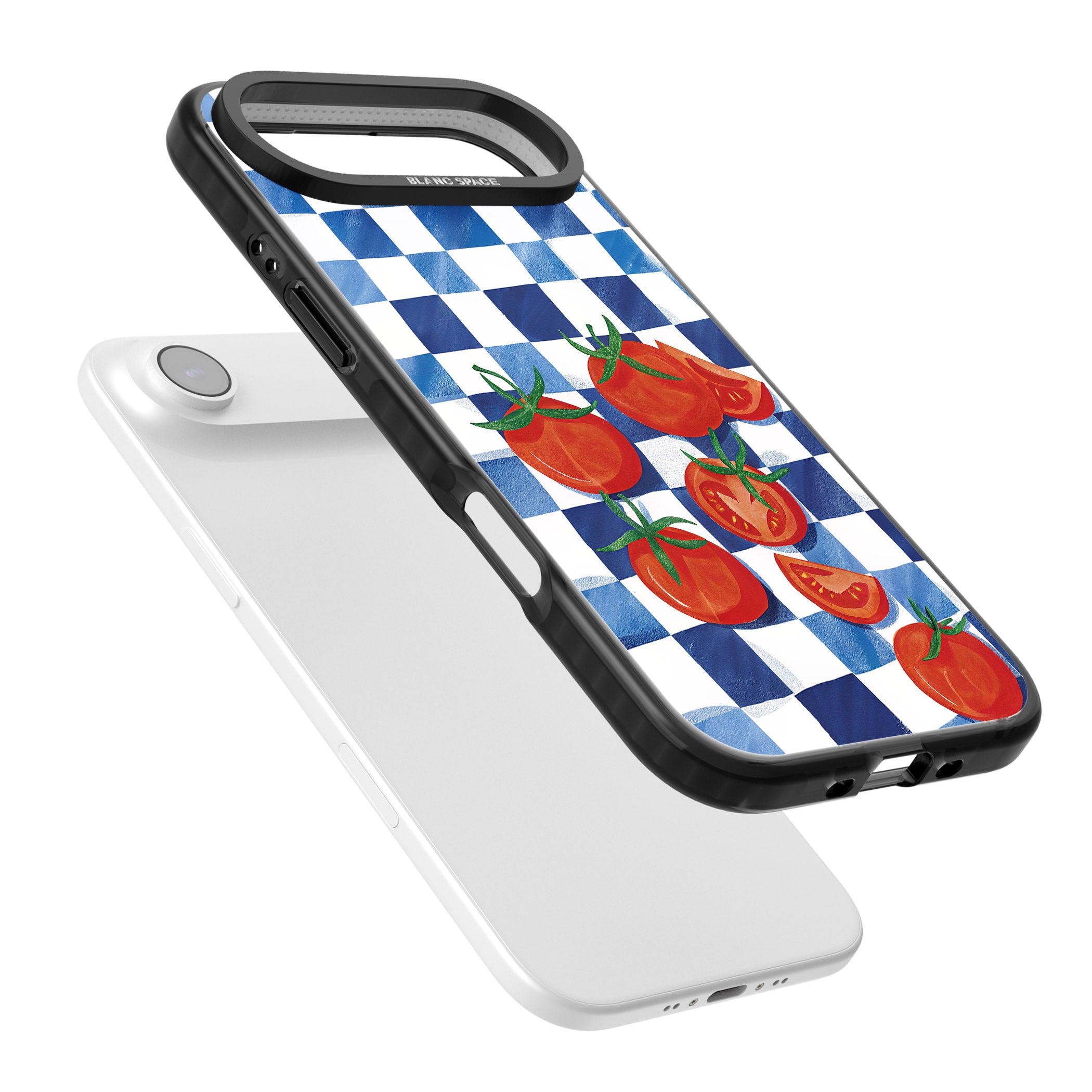 Blue Picnic Blanket & Tomatoes iPhone 17 Air Impact Pro Black Phone Case Colours