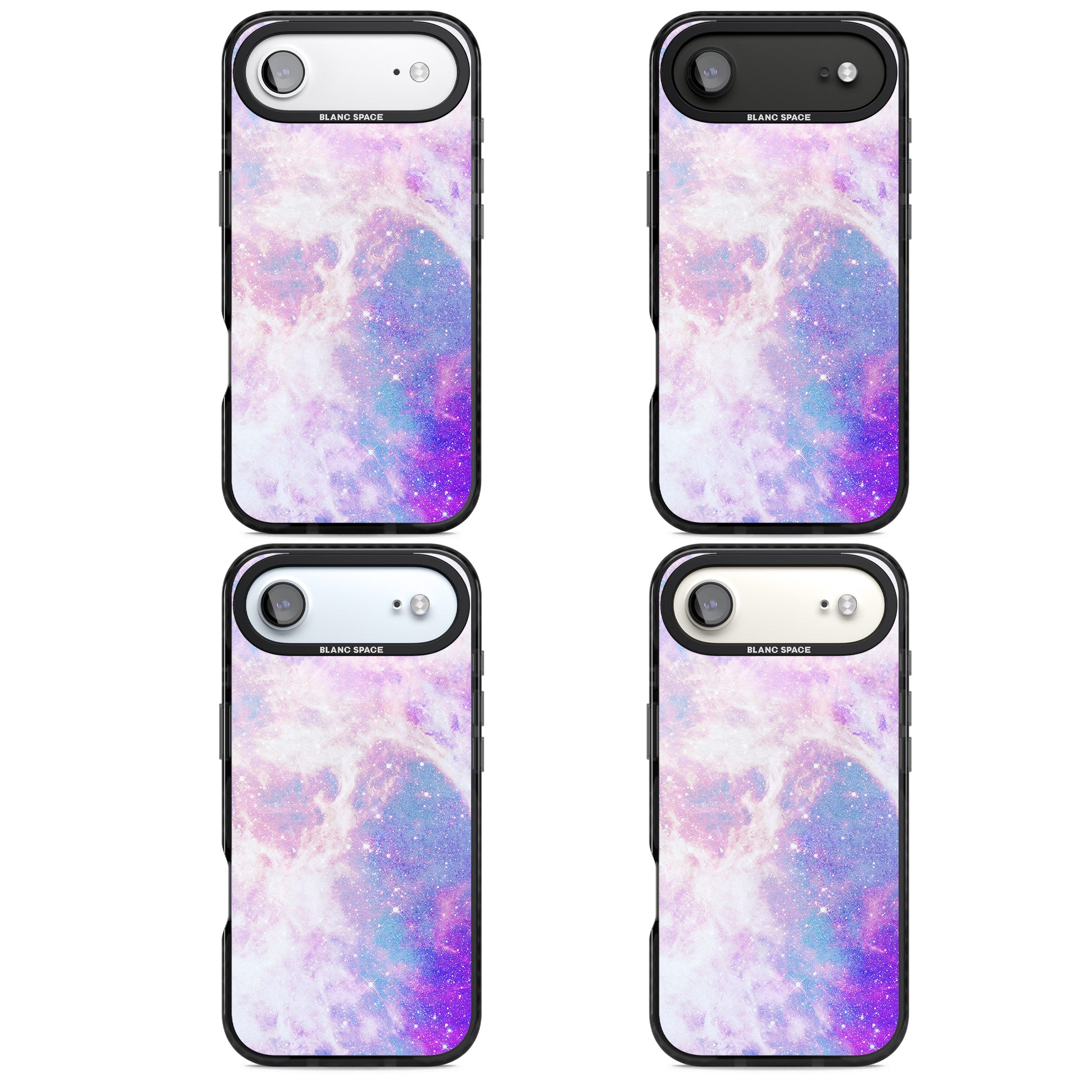 Pastel Galaxy iPhone 17 Air Impact Pro Black Phone Case APT Impact Protection