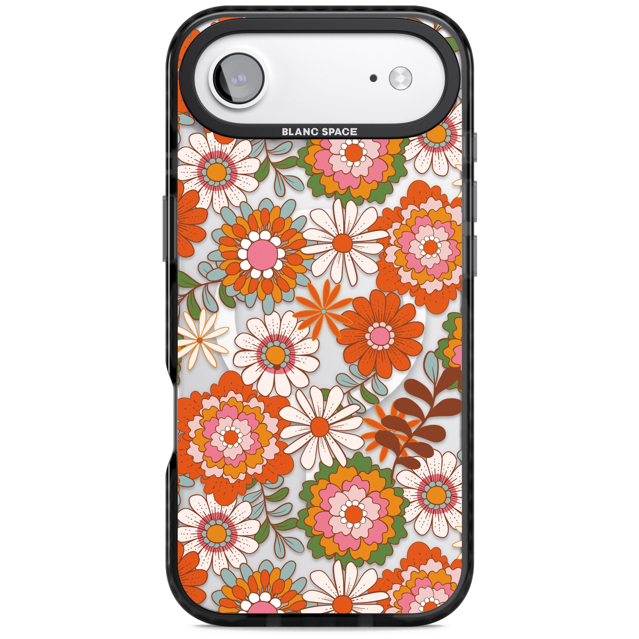 Seventies Bloom iPhone 17 Air Impact Pro Black Phone Case